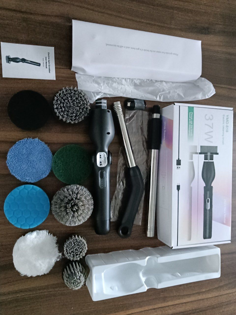 9-in-1 Electric Spin Scrubber with 9 Brush Heads Cordless Cleaning Brush view 9
