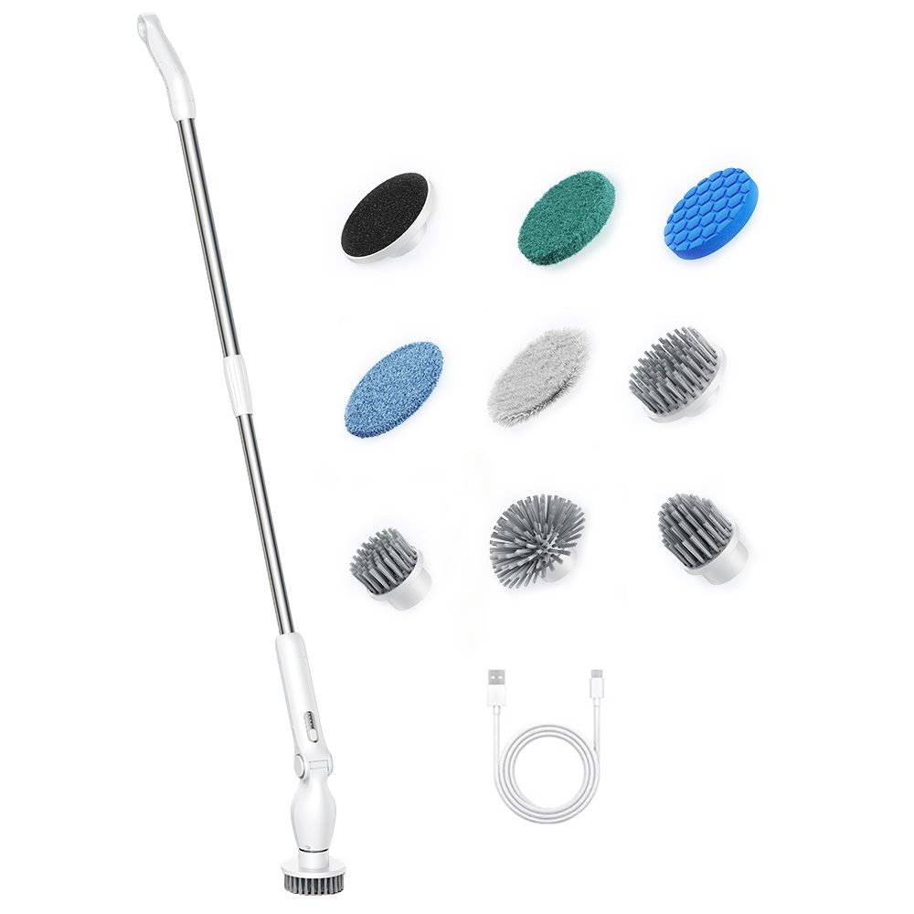 9-in-1 Electric Spin Scrubber with 9 Brush Heads Cordless Cleaning Brush view 3