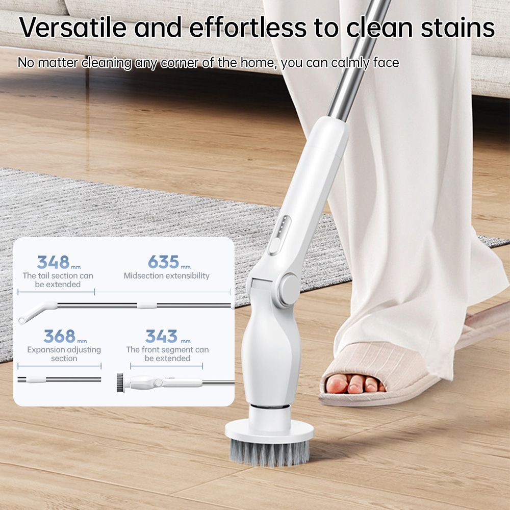 9-in-1 Electric Spin Scrubber with 9 Brush Heads Cordless Cleaning Brush view 5
