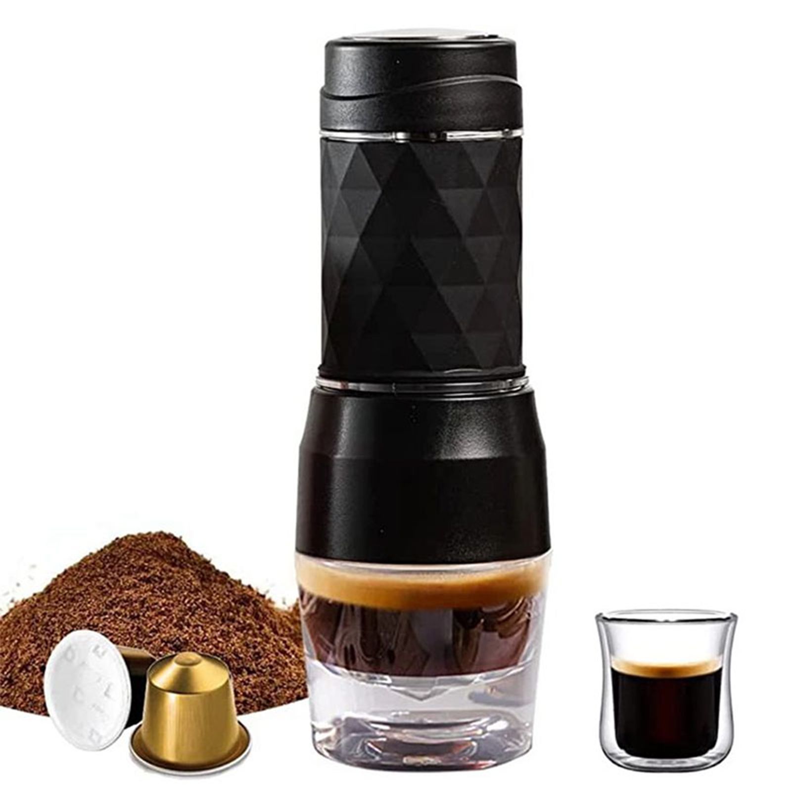 CAFELFFE 3-in-1 Portable Manual Espresso Coffee Machine 18Bar Cold and Hot