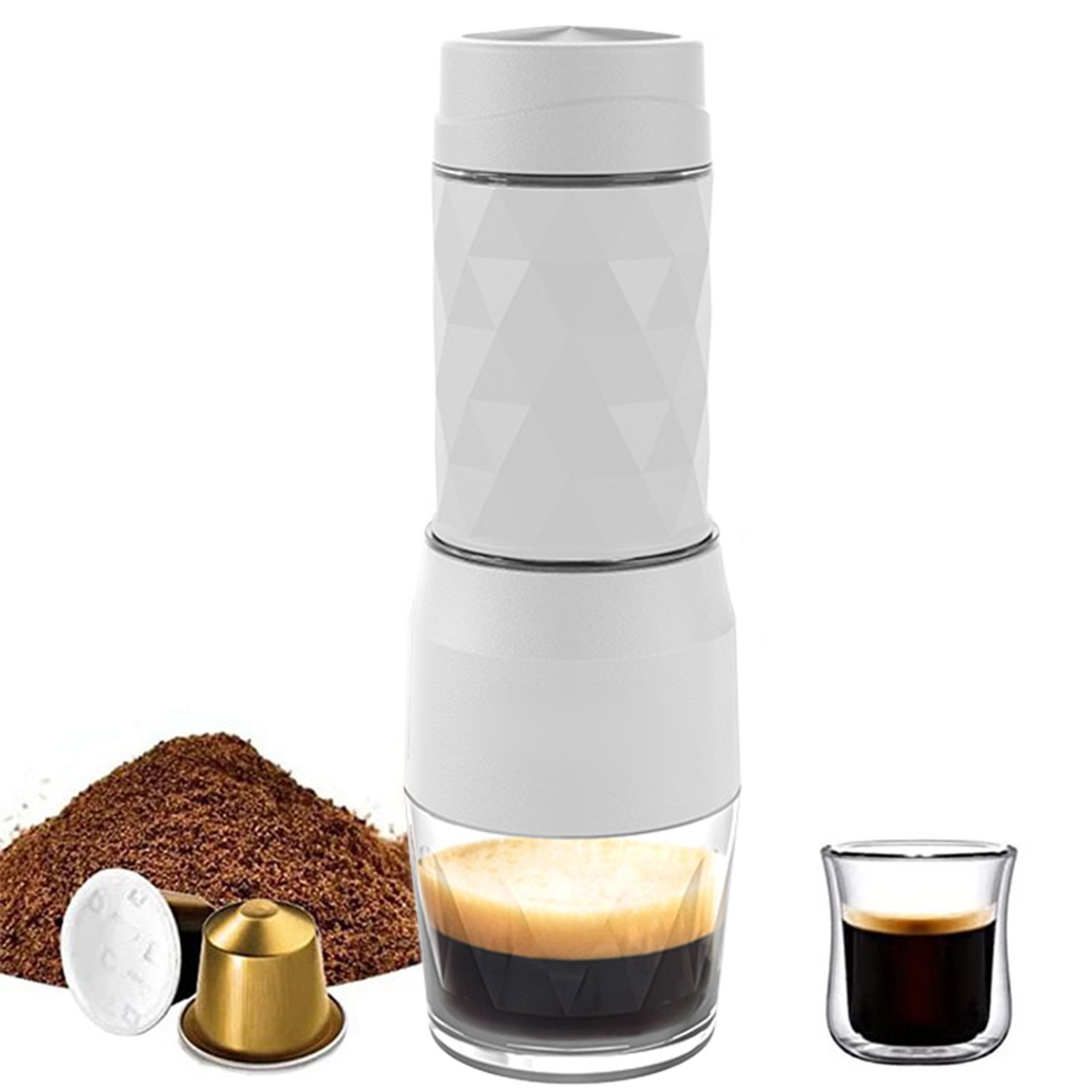 CAFELFFE 3-in-1 Portable Manual Espresso Coffee Machine 18Bar Cold and Hot