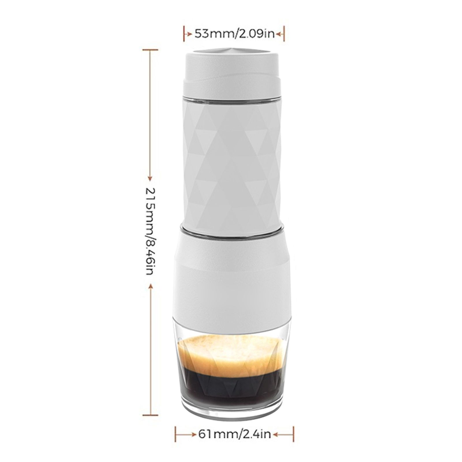 CAFELFFE 3-in-1 Portable Manual Espresso Coffee Machine 18Bar Cold and Hot view 2