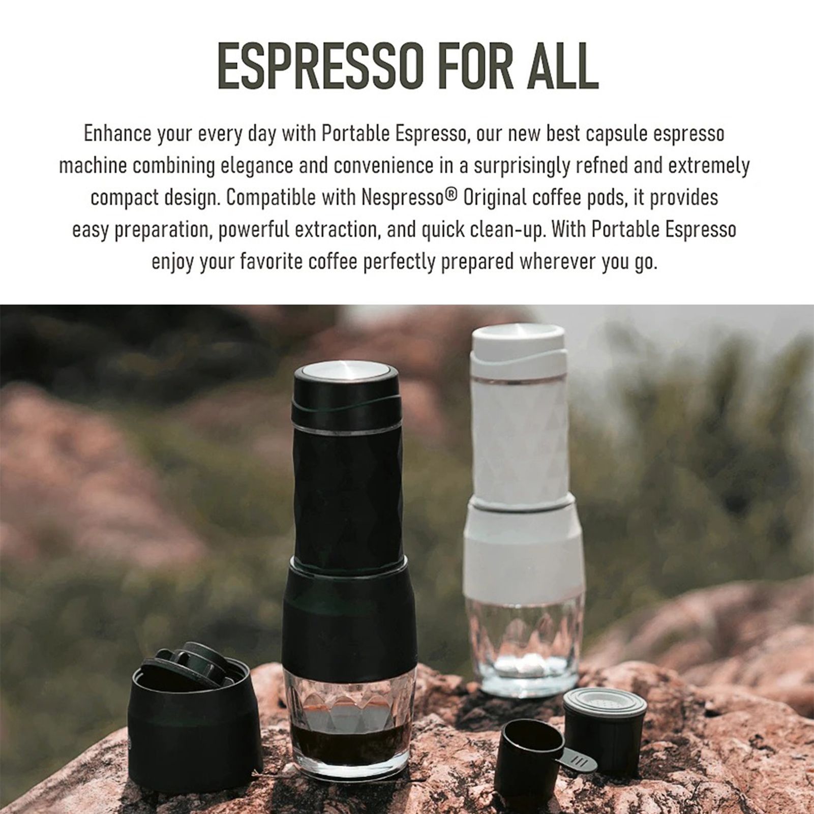 CAFELFFE 3-in-1 Portable Manual Espresso Coffee Machine 18Bar Cold and Hot view 12
