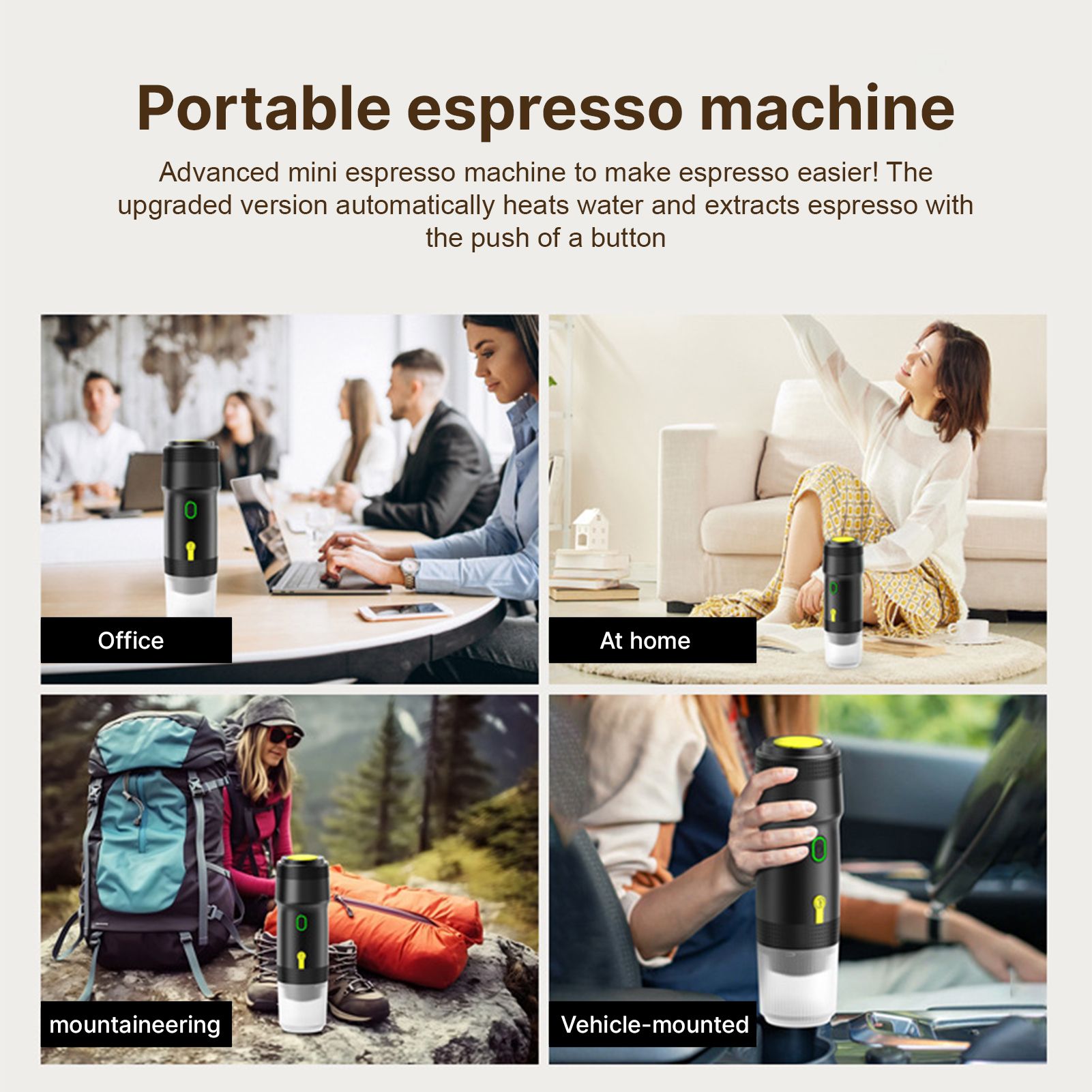 Portable Coffee Machine for Car Home Travel 3 in 1 Cordless Electric Coffee view 3