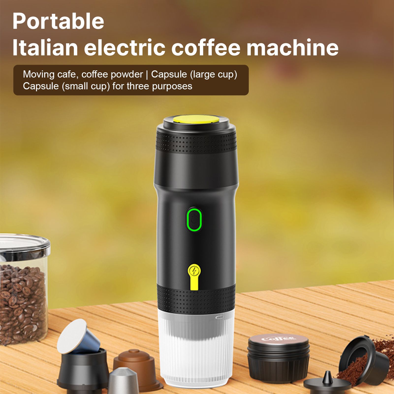 Portable Coffee Machine for Car Home Travel 3 in 1 Cordless Electric Coffee view 5