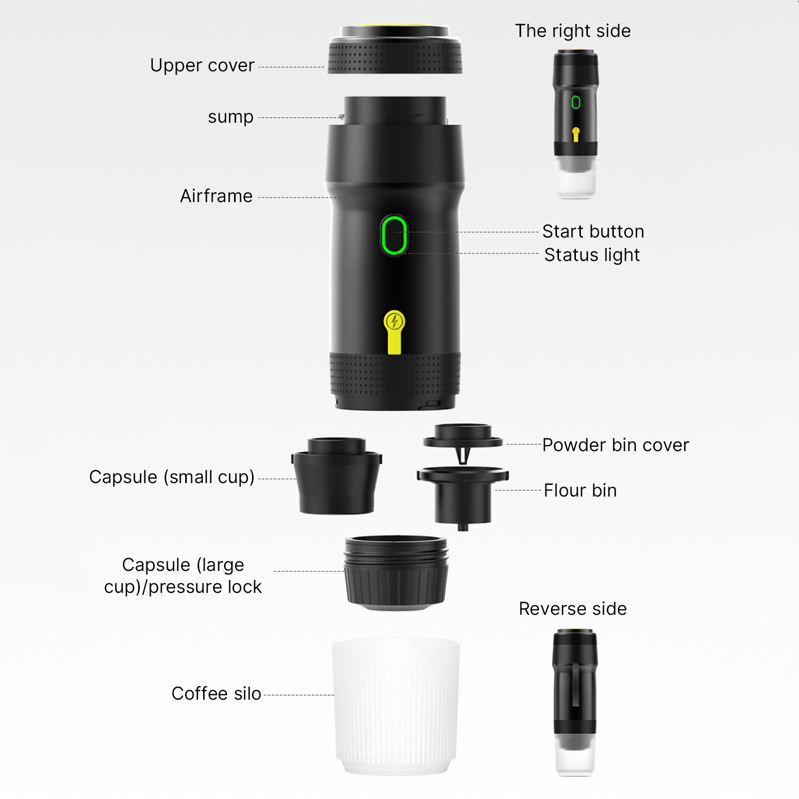 Portable Coffee Machine for Car Home Travel 3 in 1 Cordless Electric Coffee view 8