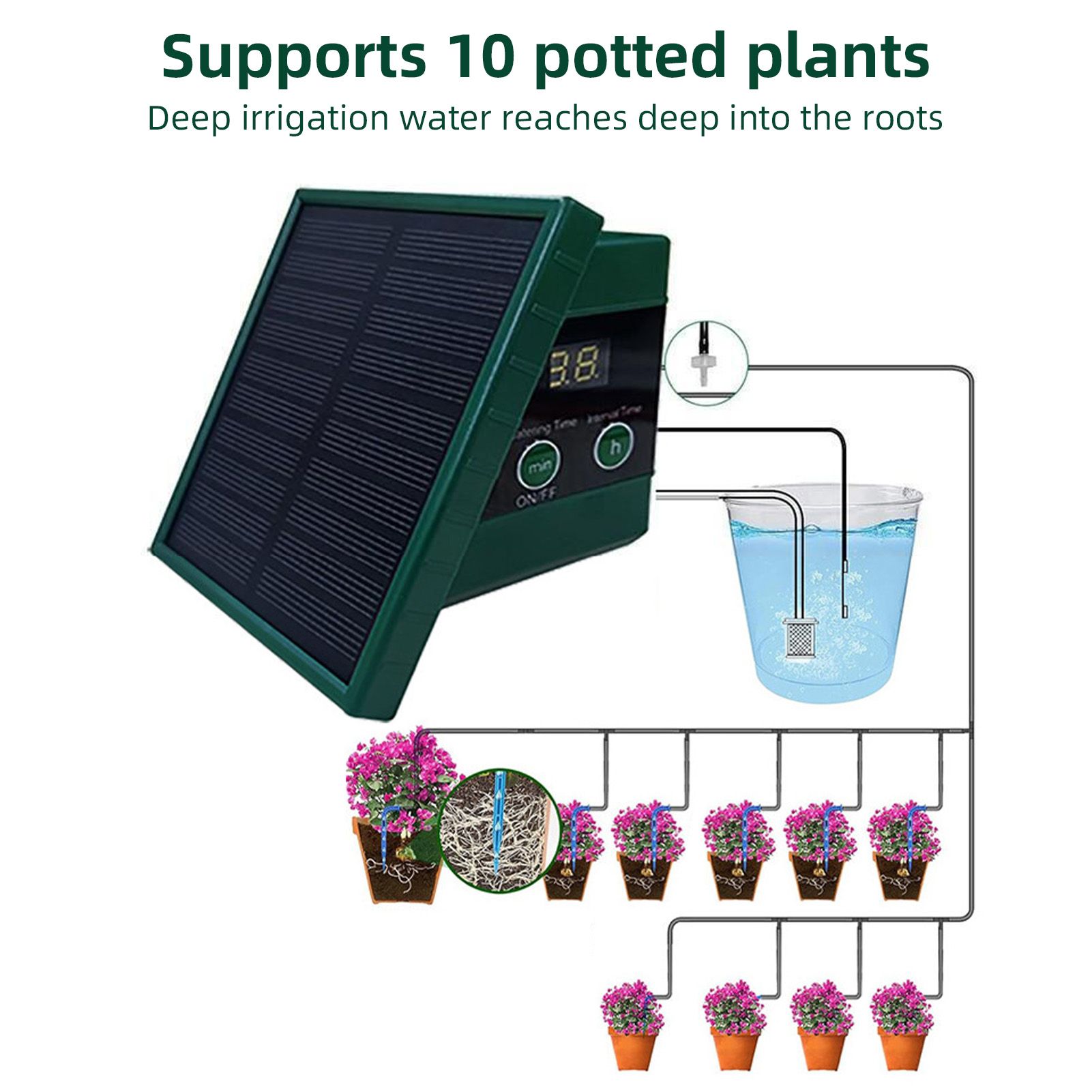 Solar Drip Irrigation System for Garden Digital Display Screen Automatic view 7