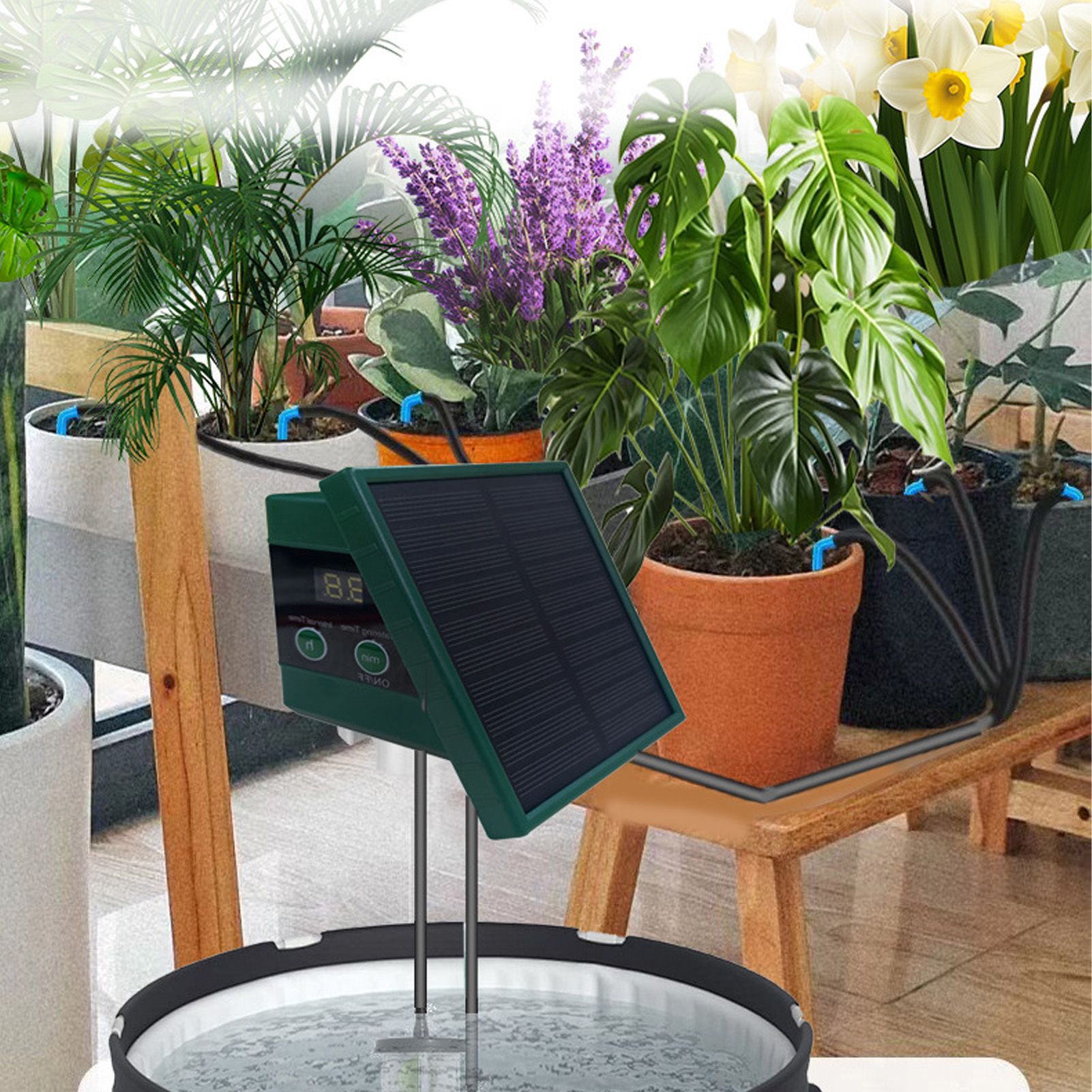 Solar Drip Irrigation System for Garden Digital Display Screen Automatic view 8