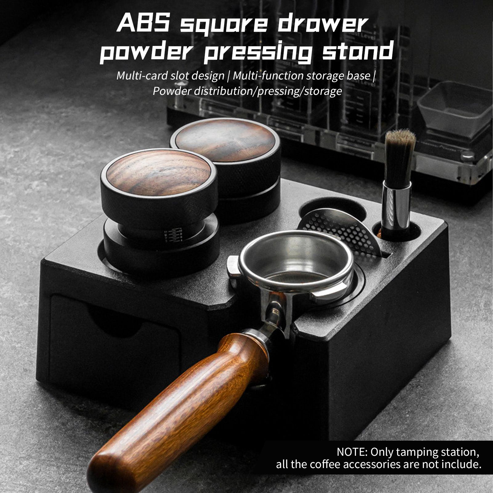 Espresso Tamping Station Height Adjustable 51-54/58mm Portafilter Holder with view 5