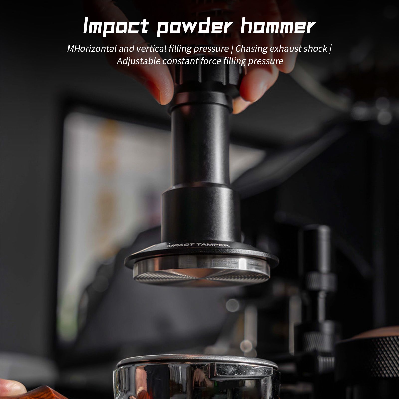 51mm Ripple Base Coffee Tamper 25-35lb Adjustable Pressure 4 Spring System view 2