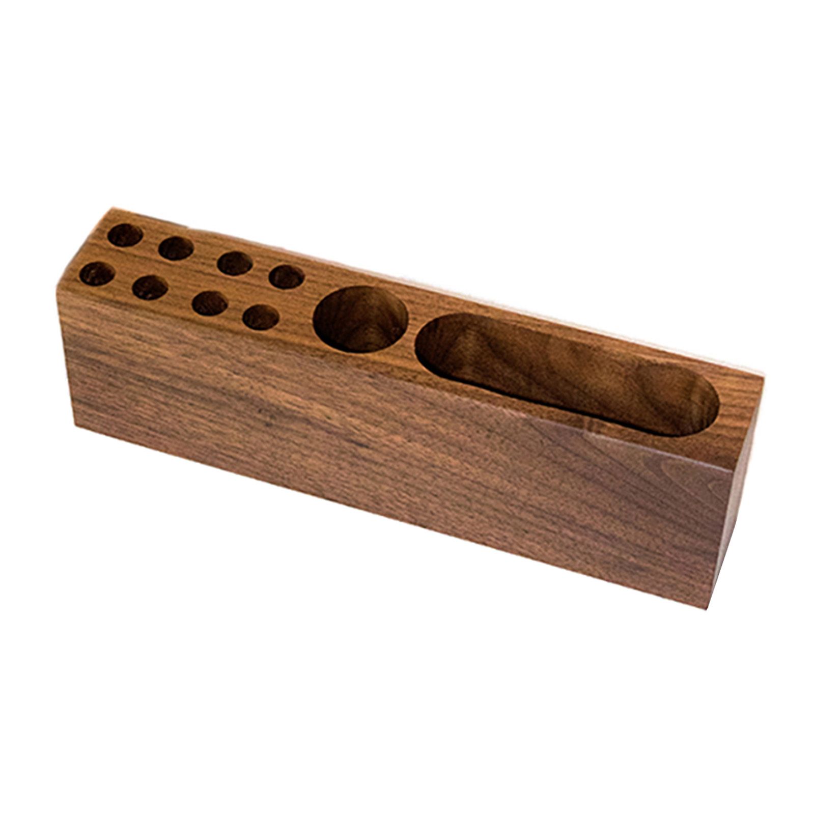 Pen Holder for Desk Acacia Wooden Pencil Stand Solid Wood Business Card Holder view 4