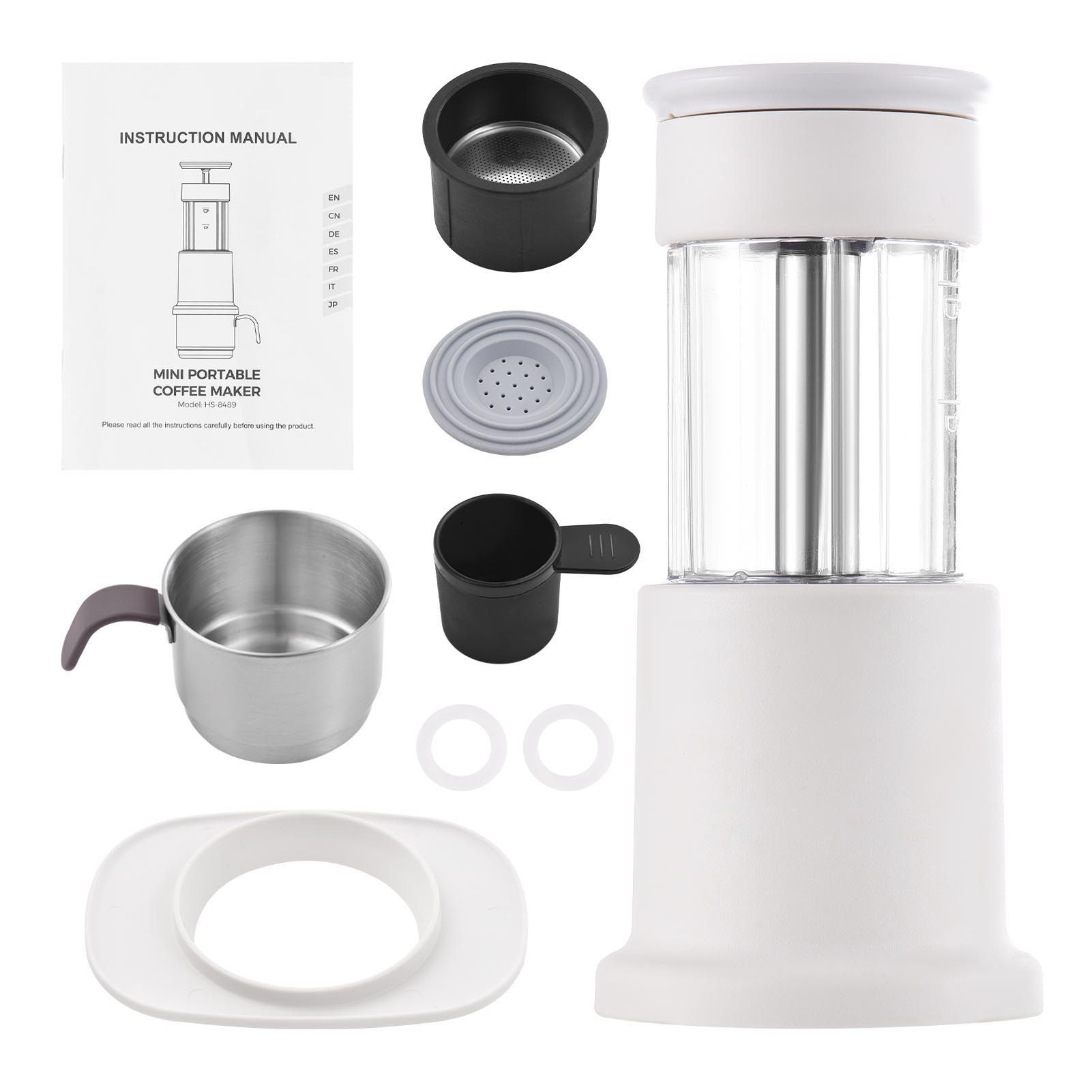 Portable Coffee Maker 2 in 1 Travel Coffee Machine Compatible NES Capsule and view 2