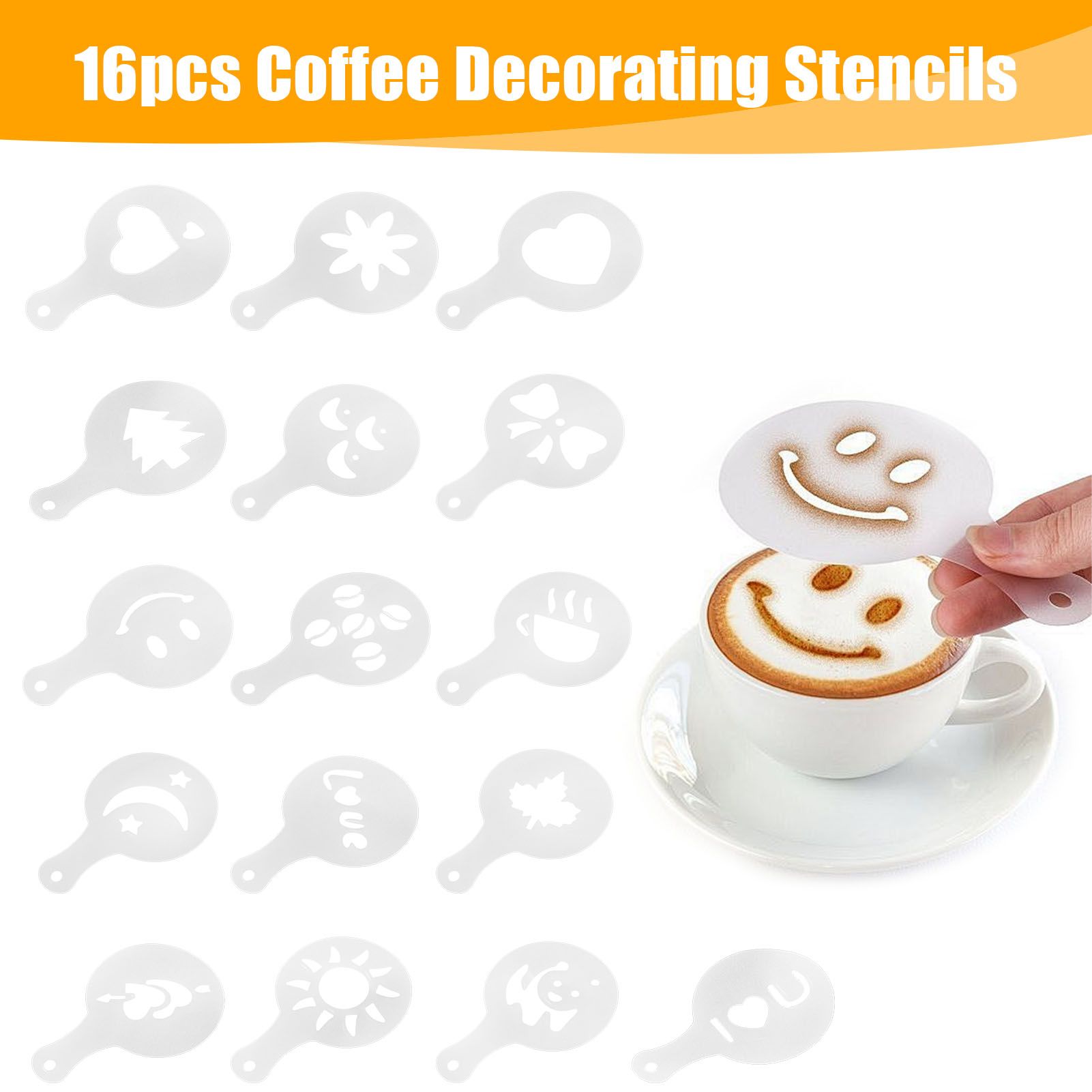 21pcs Coffee Art Set 12oz/350ml Stainless Steel Milk Frothing Pitcher with view 5