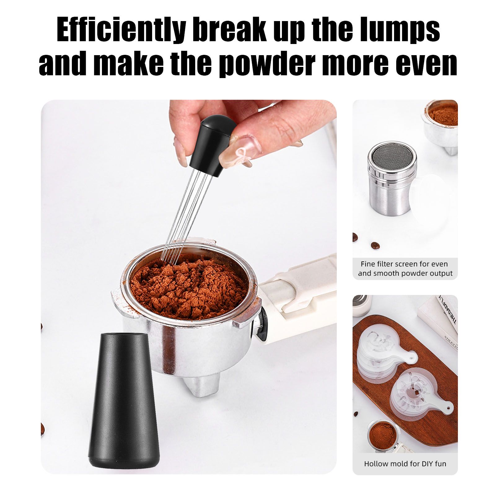 23pcs Coffee Art Set 12oz/350ml Stainless Steel Milk Frothing Pitcher with view 6