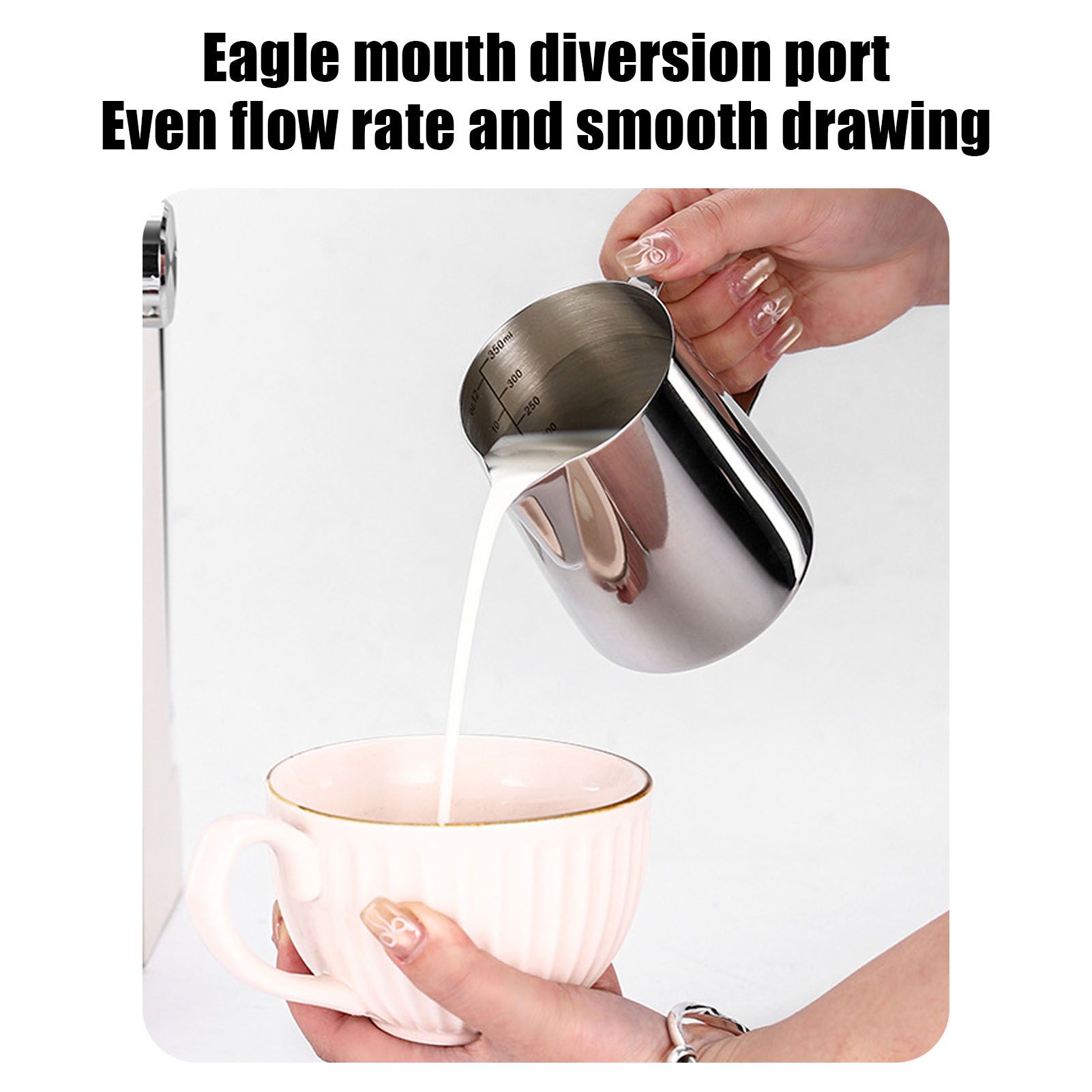 23pcs Coffee Art Set 12oz/350ml Stainless Steel Milk Frothing Pitcher with view 11