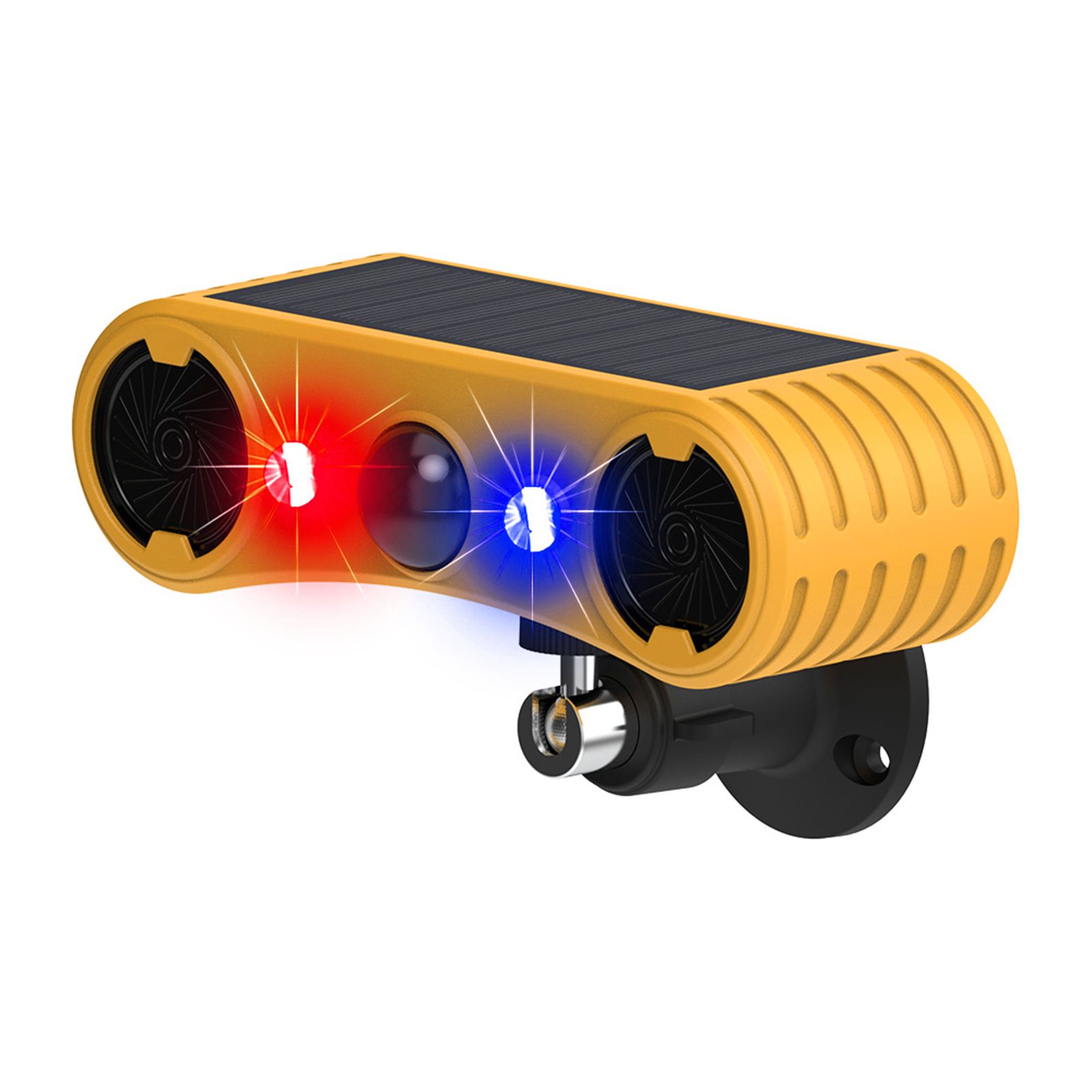 Solar Powered Alarm Strobe Light with Motion Sensor Alarm Human Body Induction