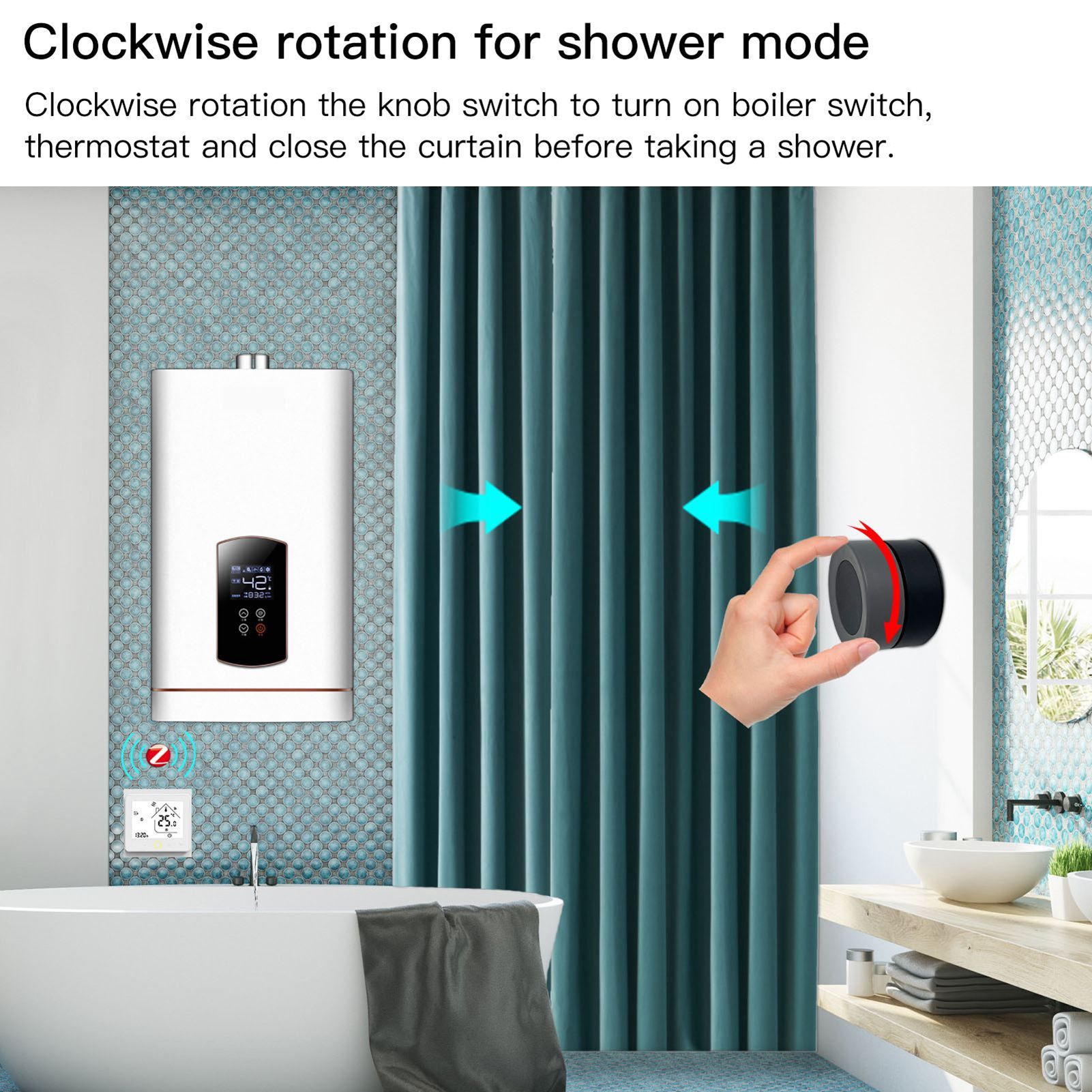 TY Zigbee Smart Knob Switch Automation Wireless Scene Switch Push Button view 8