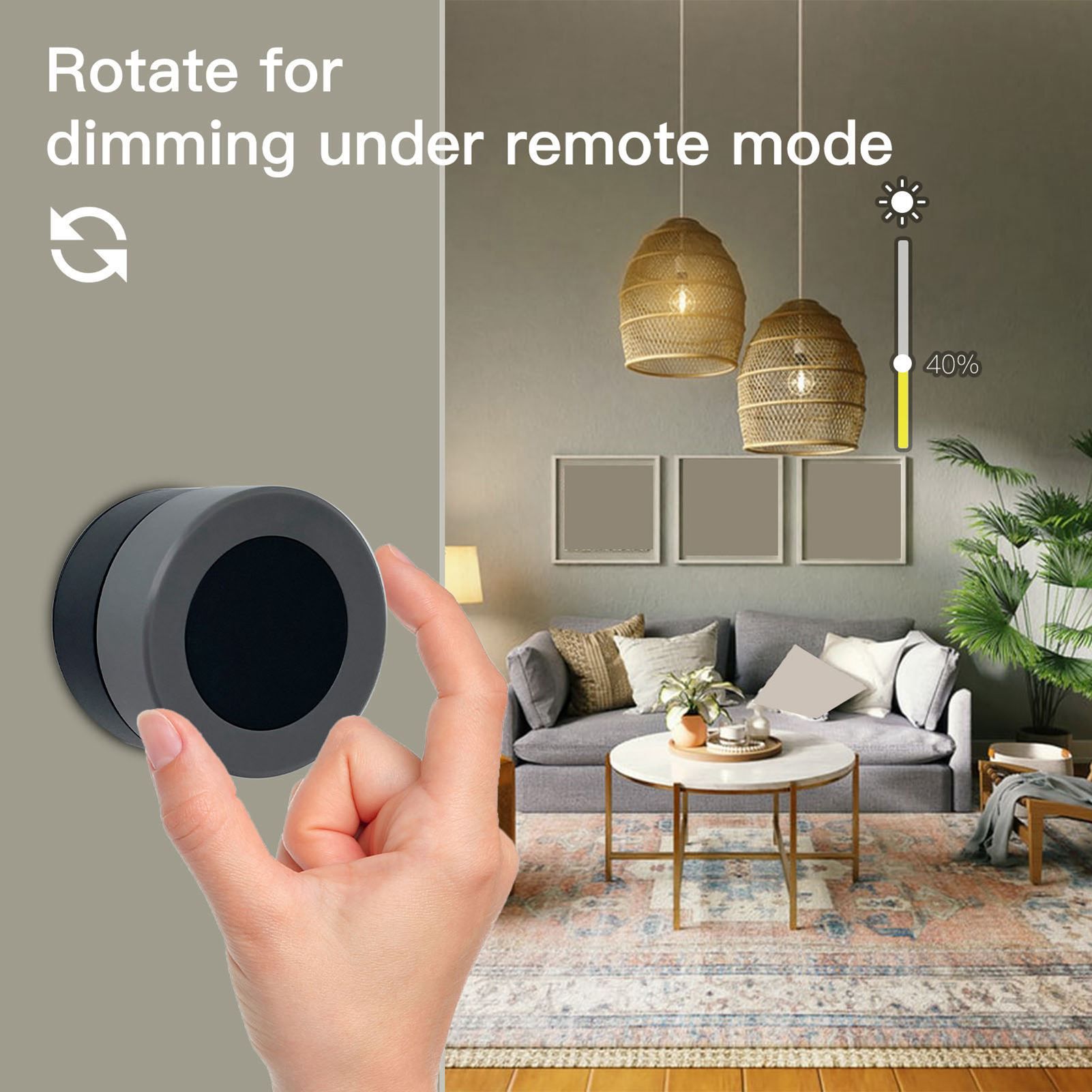 TY Zigbee Smart Knob Switch Automation Wireless Scene Switch Push Button view 9