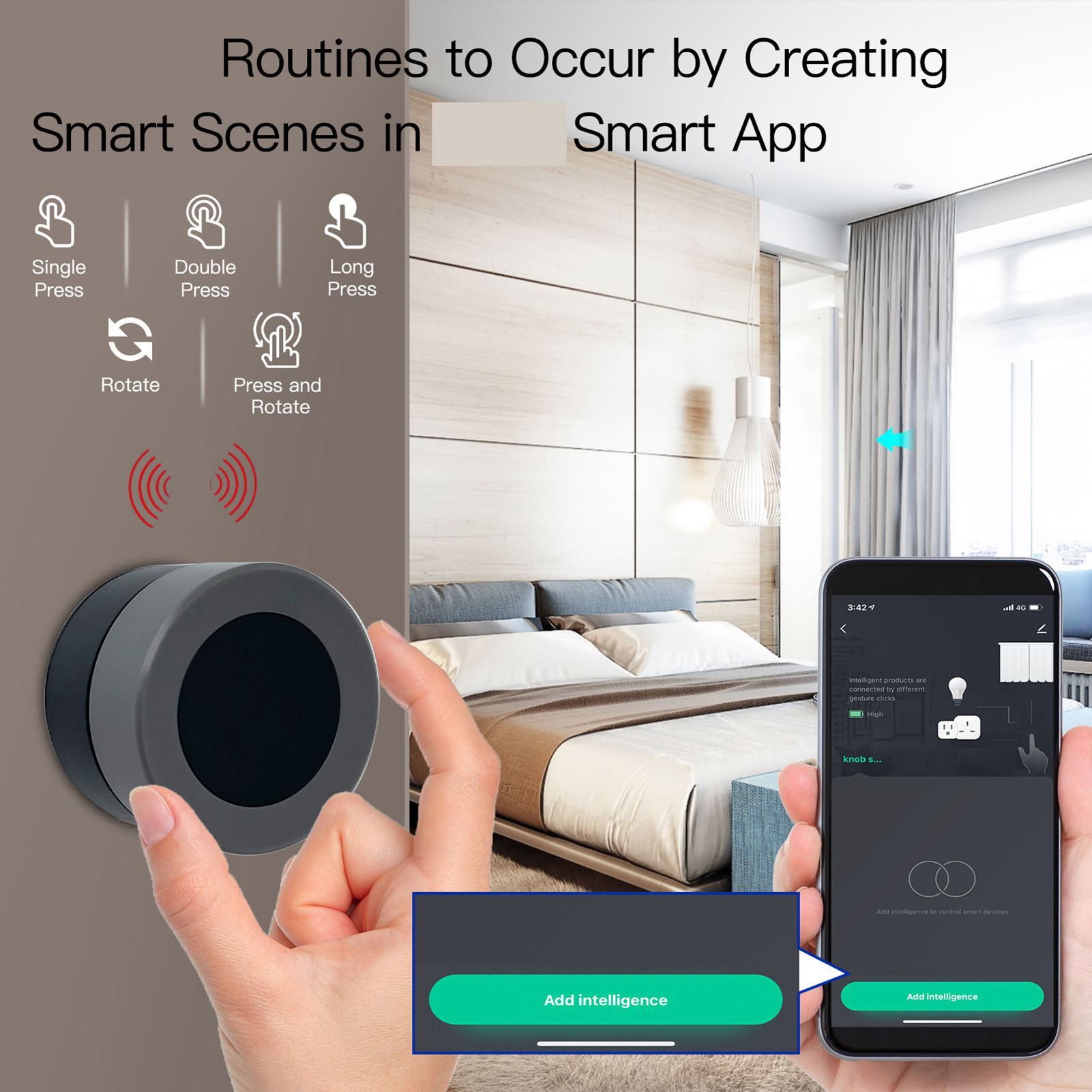 TY Zigbee Smart Knob Switch Automation Wireless Scene Switch Push Button view 11