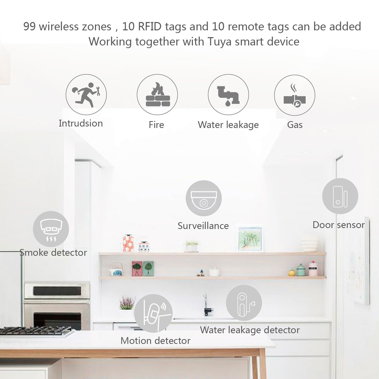 2G/WiFi TY Wireless Home Alarm System 2.4-inch TFT Color Touch Screen Alarm view 6