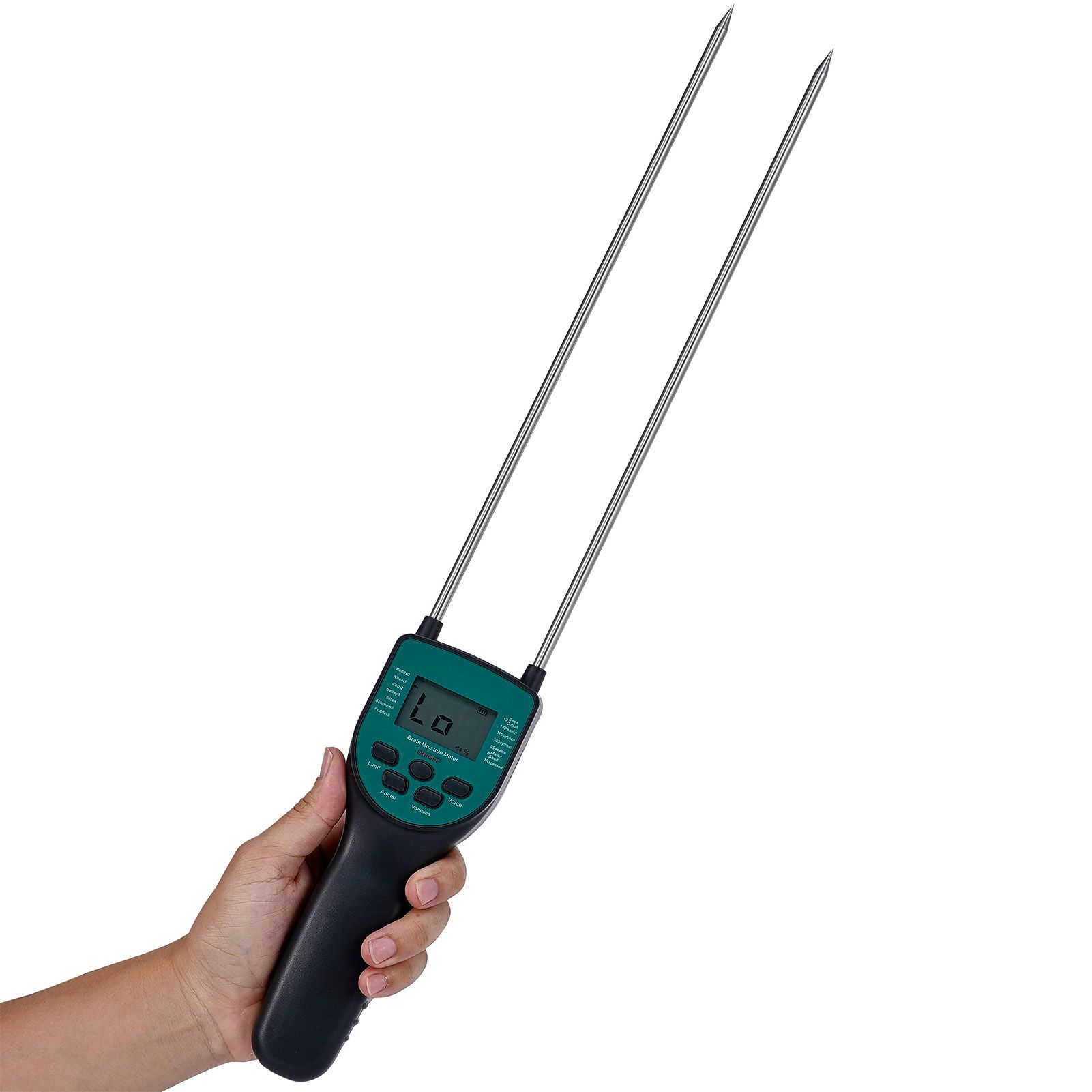 Hay Moisture Meter Hay Bale Moisture Tester Dual-rod Sensor LCD Backlit view 3