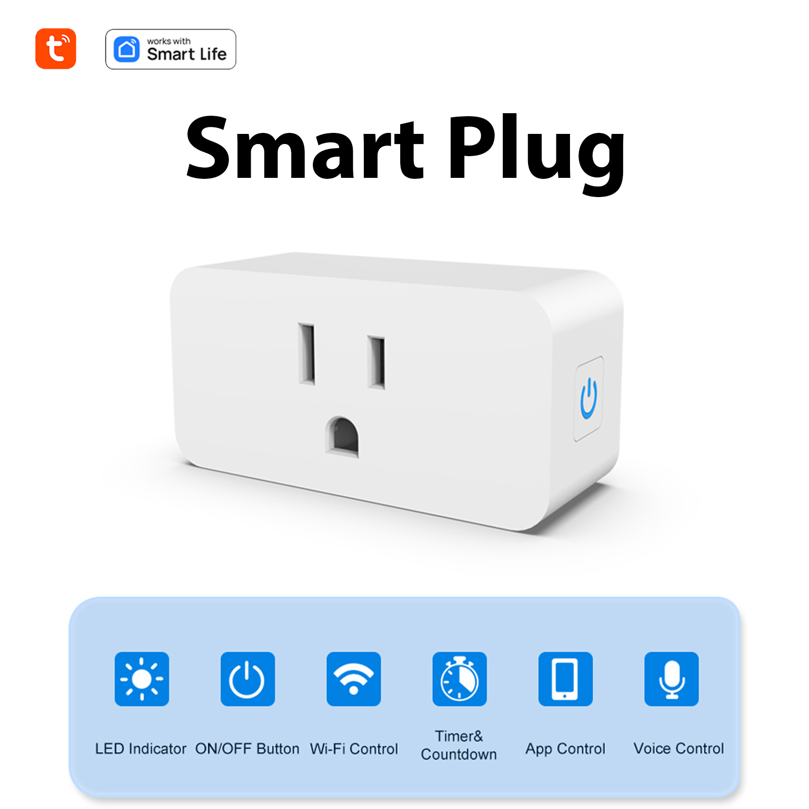 4 Pack Smart Socket 2.4GHz WiFi Only TY APP Remote Control Smart Sharing 16A view 2