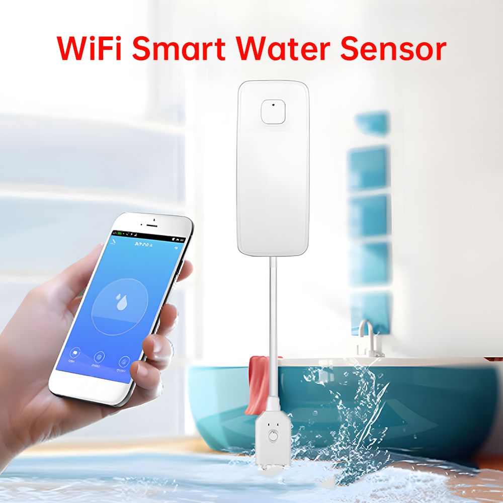 1 Pack WiFi Water Leak Detector APP Control 85DB Water Sensor Alarm IP67 view 9