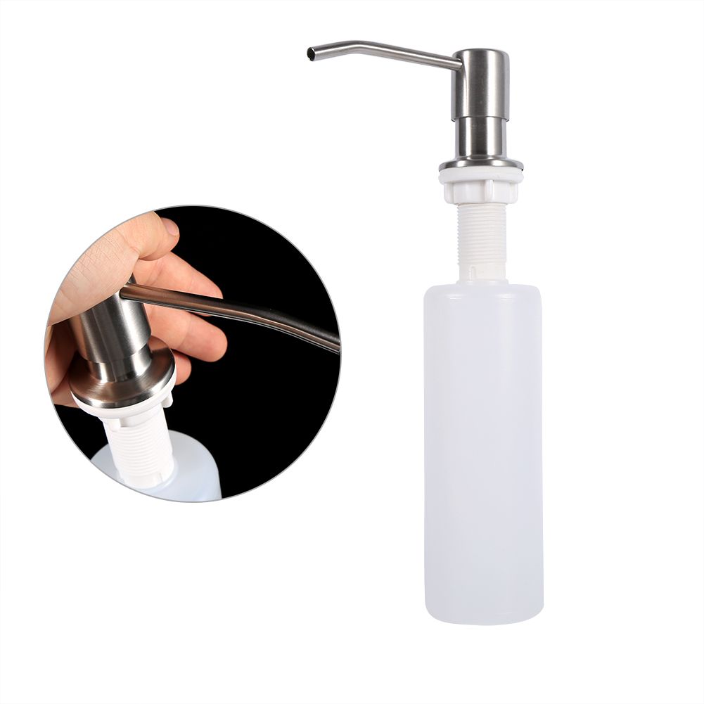 300ml Kitchen Bathroom Faucet Sink Liquid Soap Lotion Dispenser Pump Storage view 9