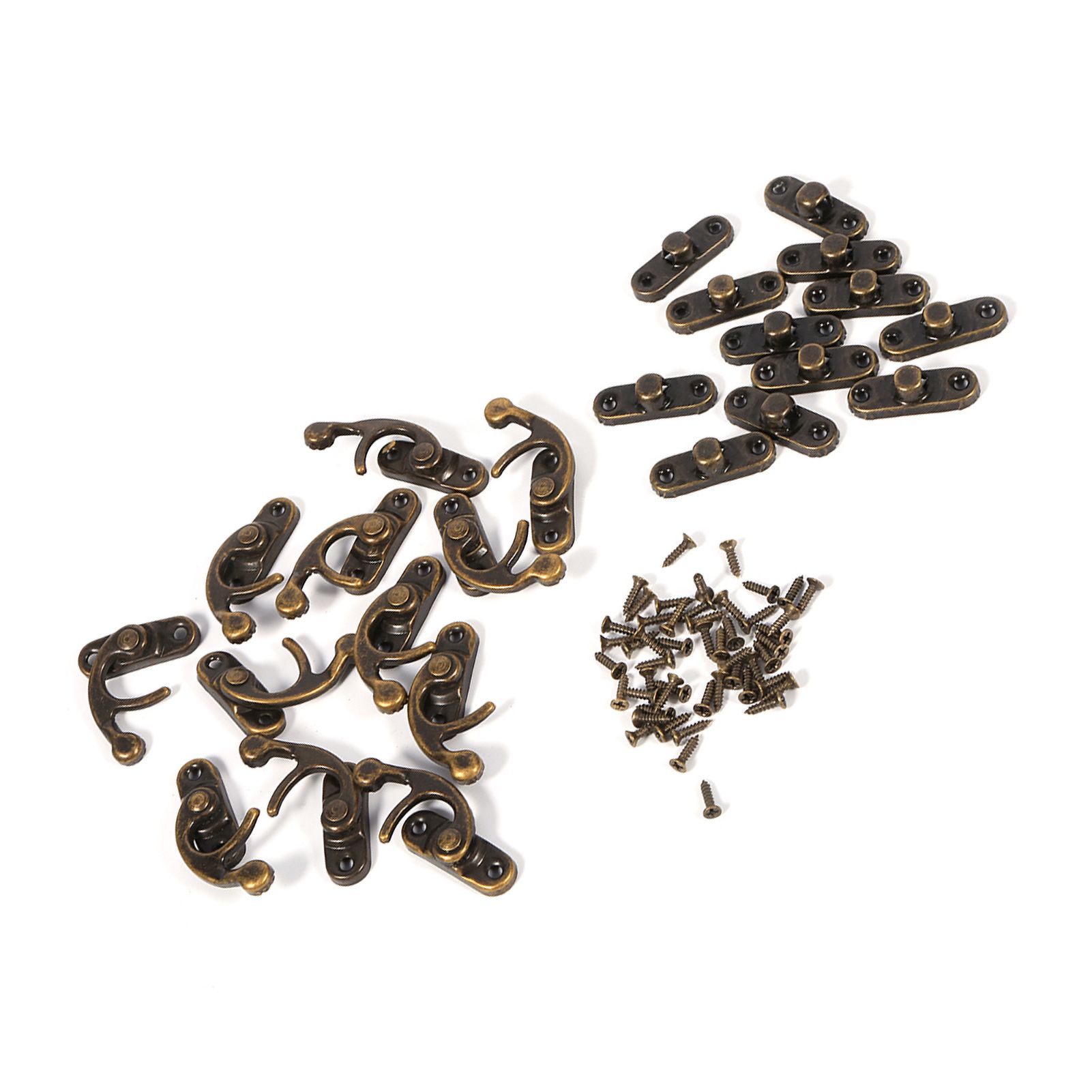 12X Antique Decorative Jewelry Gift Wine Wooden Box Hasp Latch Hook With Screws view 4