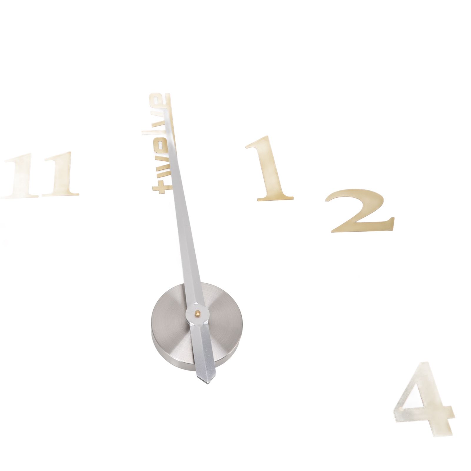 Modern Large 3D Acrylic Mirror Surface Numbers DIY Wall Clock Art Sticker Home view 7