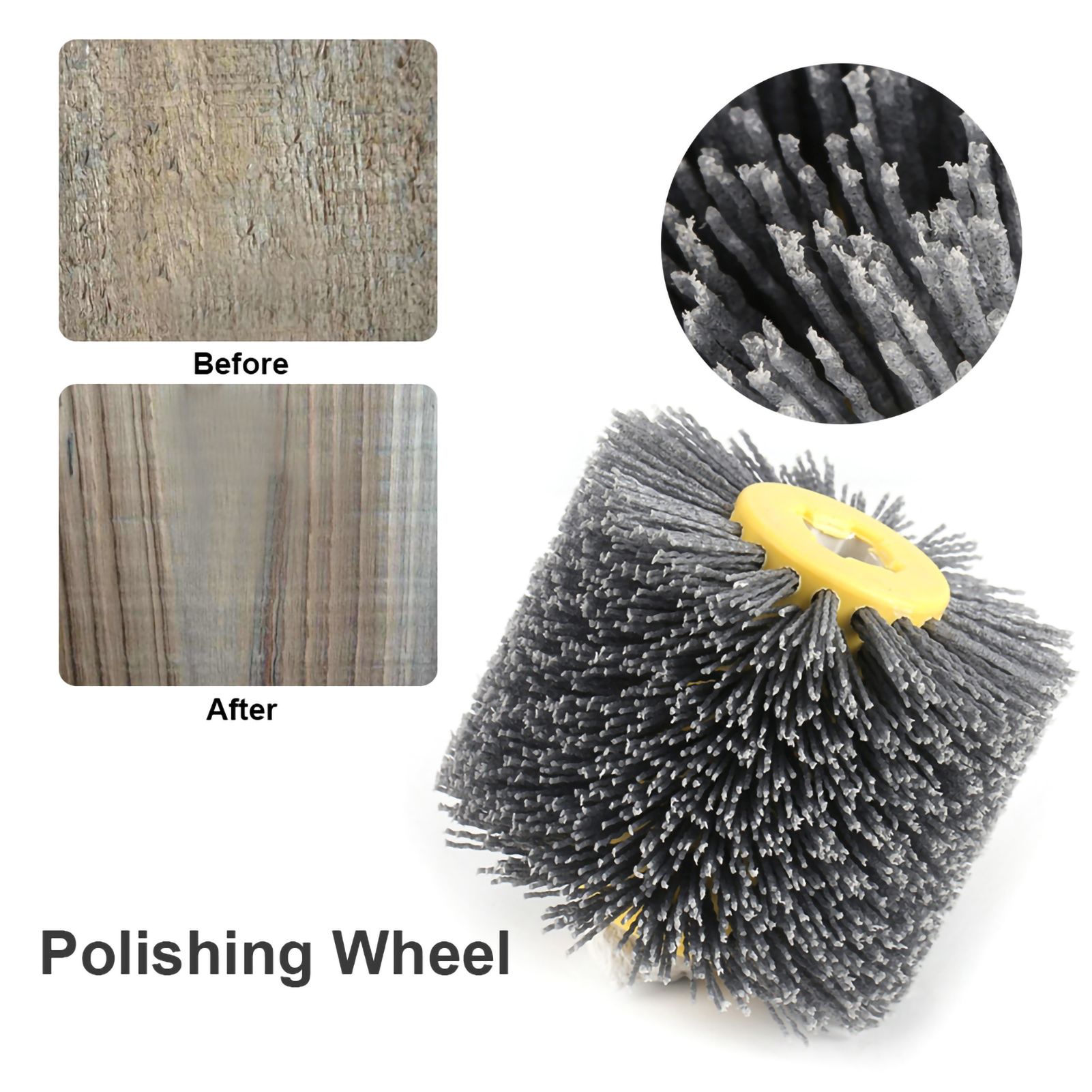 Wire Drawing Wheel Brush Burnishing Polishing Wheel Grit #120 view 12