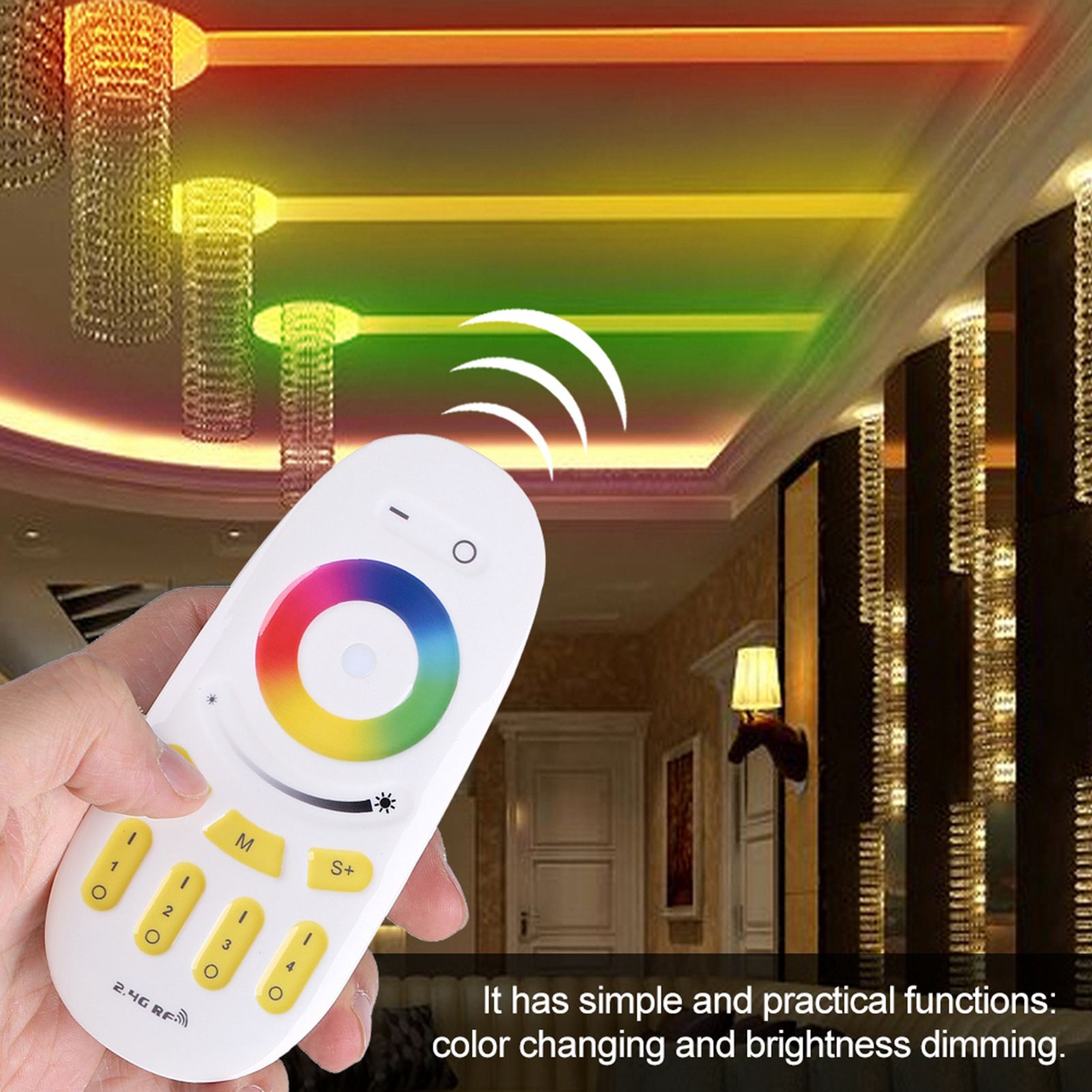 Milight 2.4G Wireless 4-zone Touch Screen Remote Control for RGBW Light Bulbs view 3