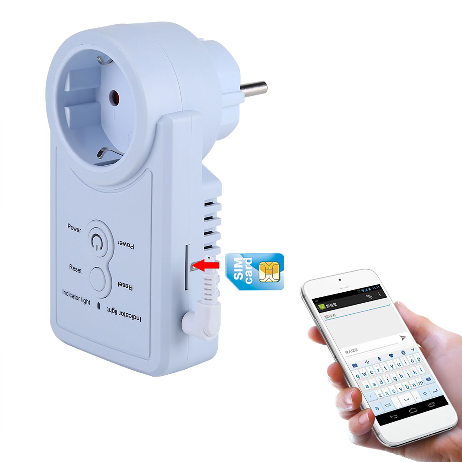 Smart GSM Power Outlet Plug Socket with Temperature Sensor SMS Command view 9