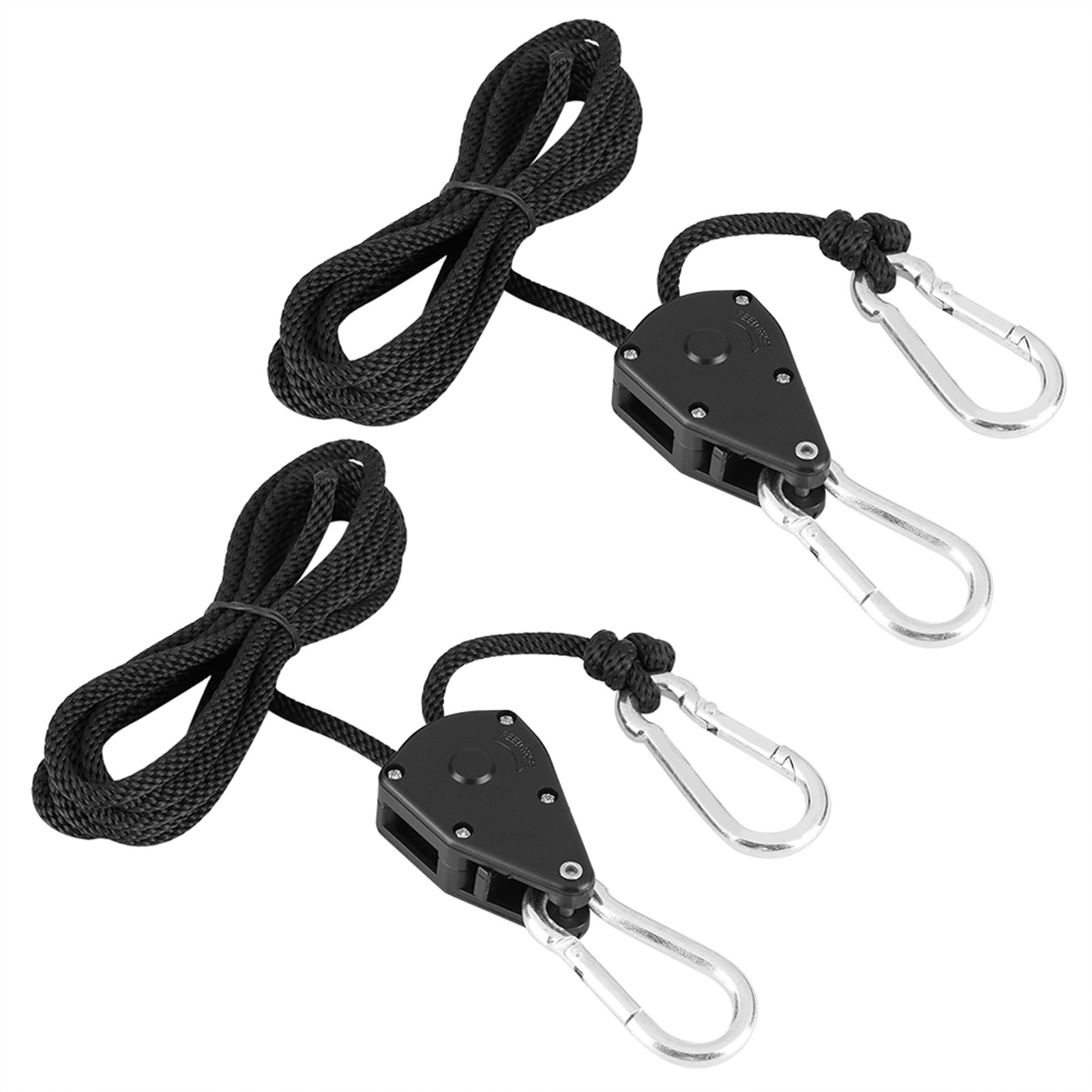 2pcs 1/8inch Ratchet Hanger Pulley Rope for Hanging Tent Room Fan Grow Plant Lamp view 2