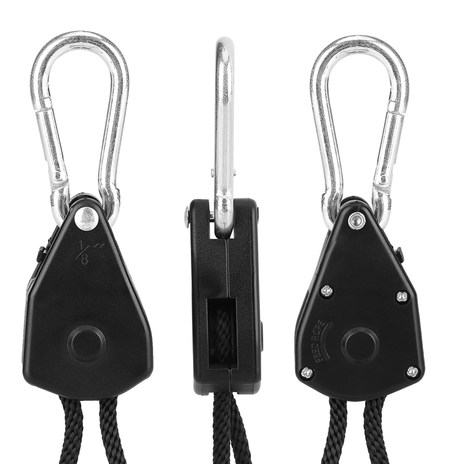 2pcs 1/8inch Ratchet Hanger Pulley Rope for Hanging Tent Room Fan Grow Plant Lamp view 11