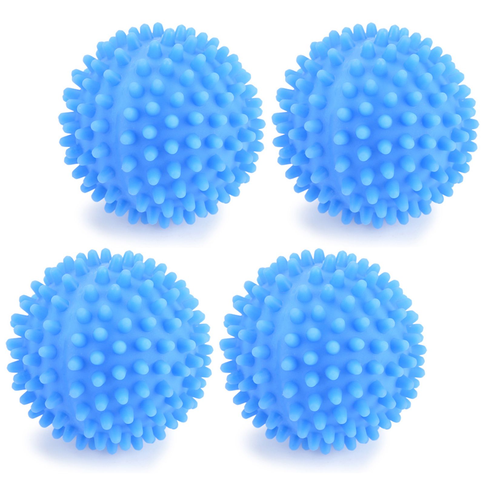 4pcs/Set Blue PVC Reusable Balls Laundry Washing Fabric Softener Ball view 2