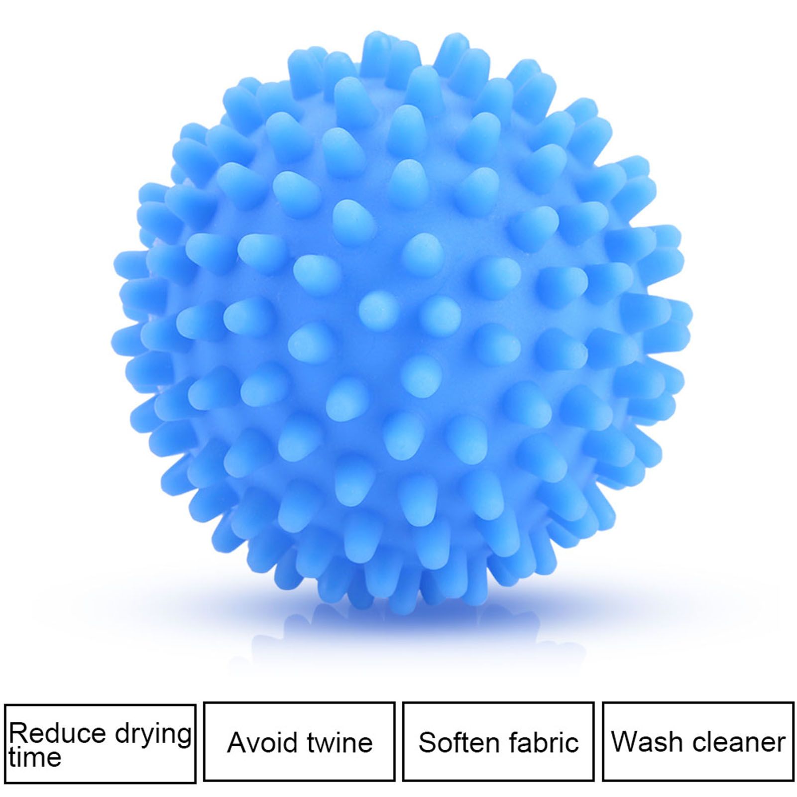 4pcs/Set Blue PVC Reusable Balls Laundry Washing Fabric Softener Ball view 7