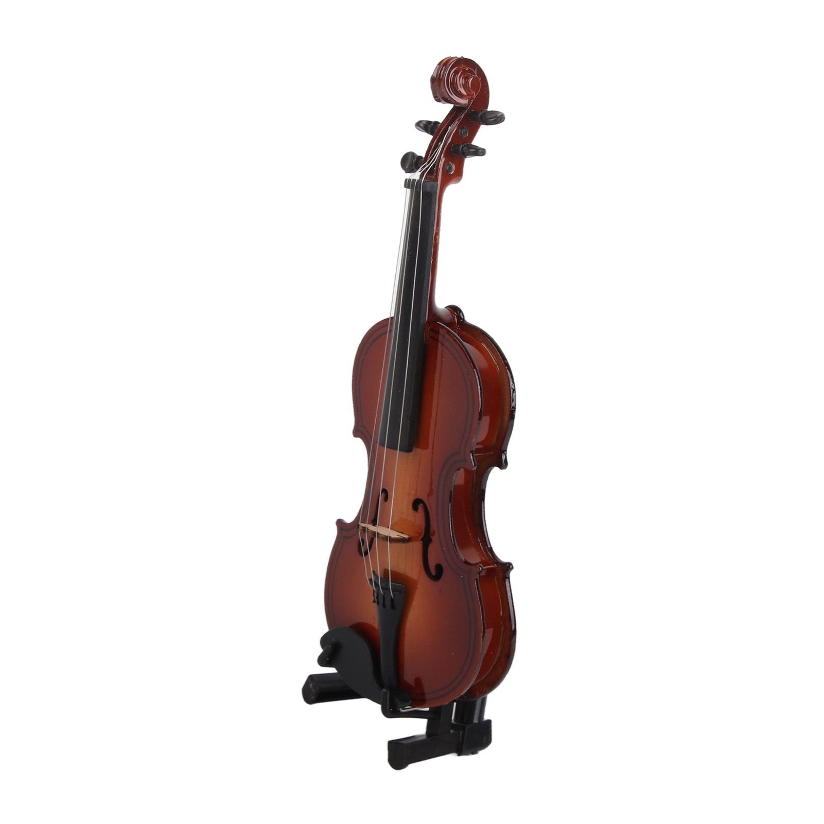 Wooden Mini Violin Model Display Musical Ornament Craft Home Office Decor view 4