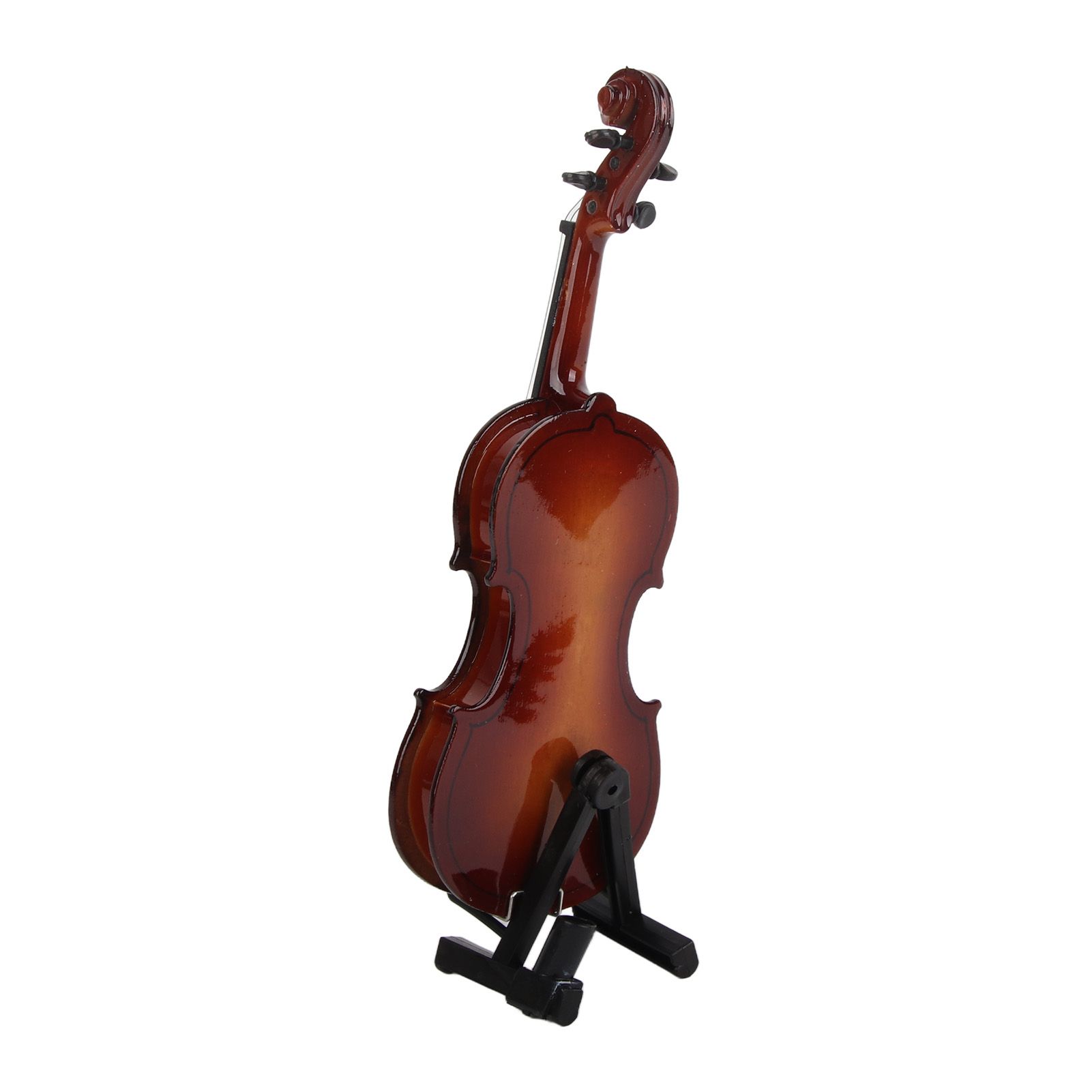 Wooden Mini Violin Model Display Musical Ornament Craft Home Office Decor view 6