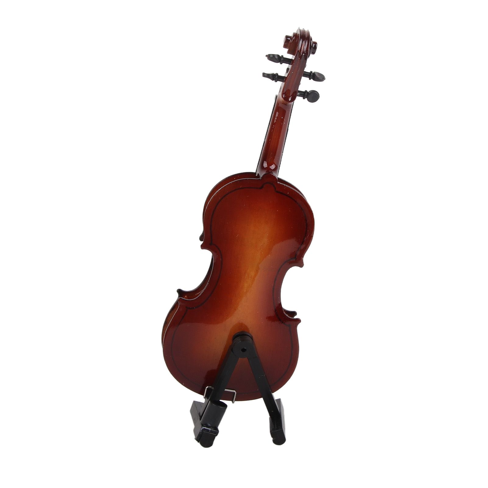 Wooden Mini Violin Model Display Musical Ornament Craft Home Office Decor view 7