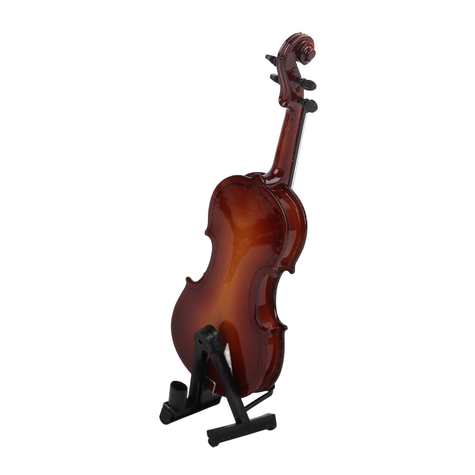 Wooden Mini Violin Model Display Musical Ornament Craft Home Office Decor view 8