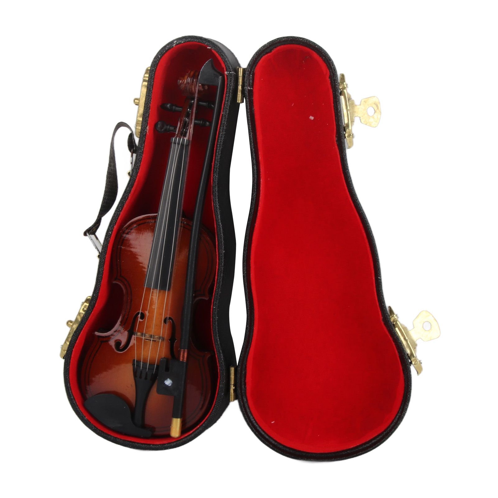 Wooden Mini Violin Model Display Musical Ornament Craft Home Office Decor view 9