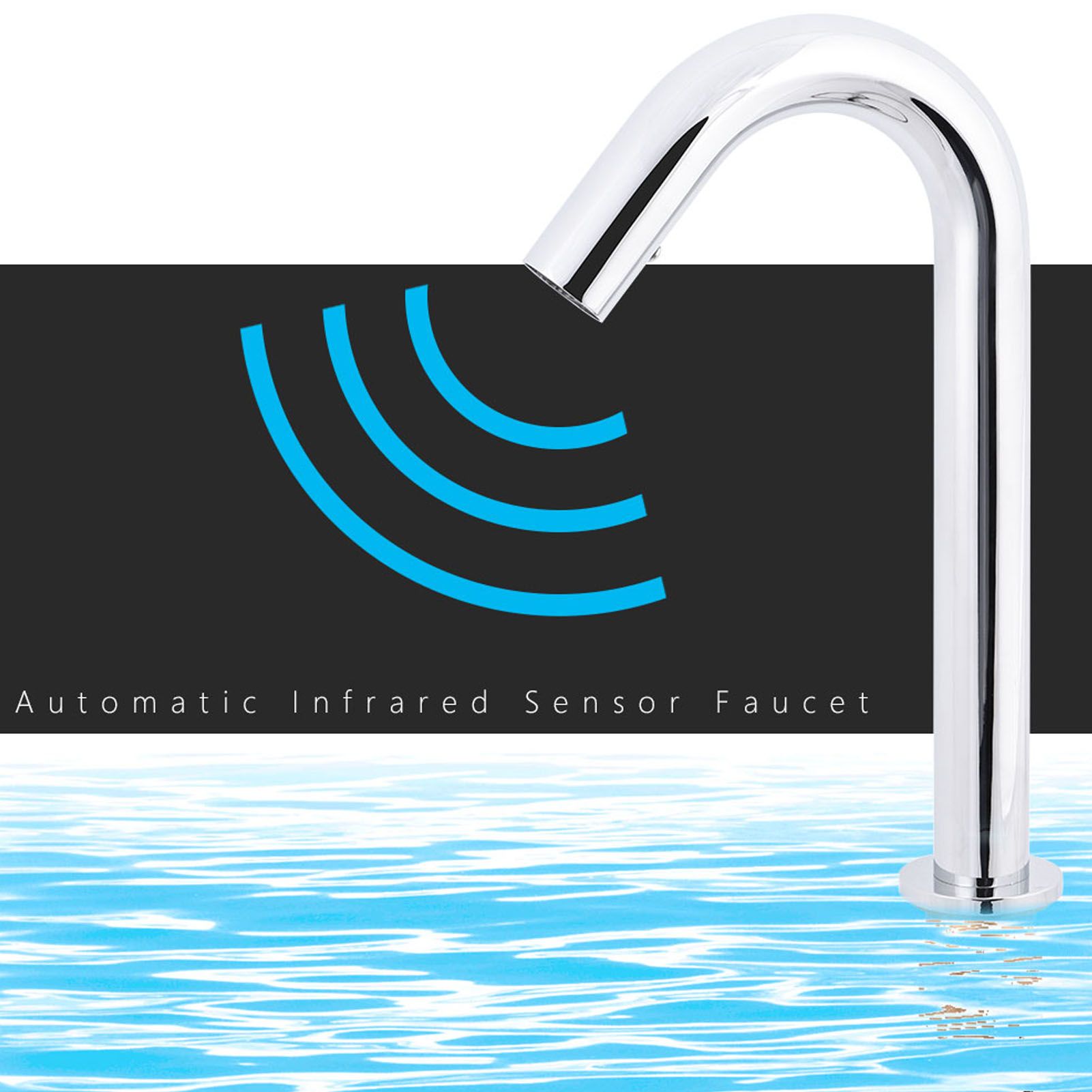 Brass Automatic Infrared Sensor Faucet Water Tap with Hose for Bathroom Basin view 12