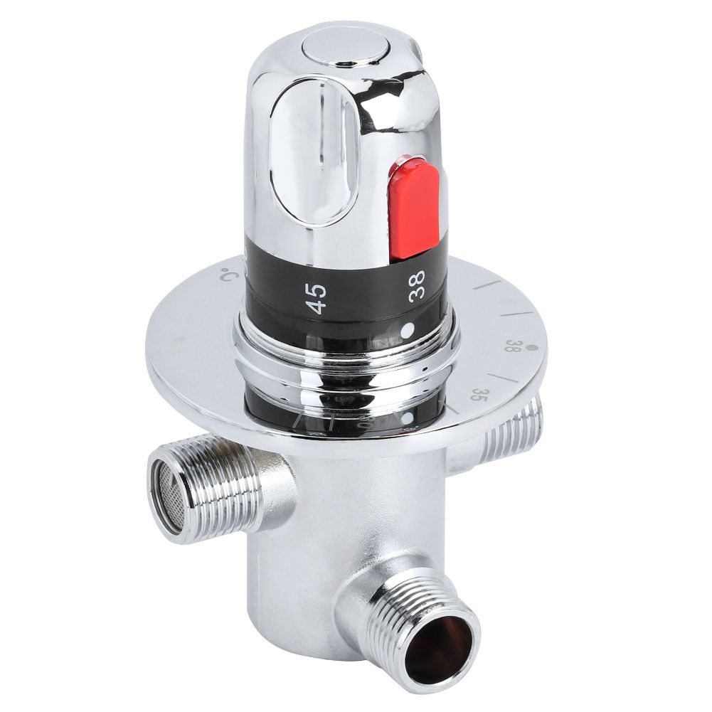 1pc Brass Thermostatic Hot/Cold Water Mixing Temperature Control Valve for