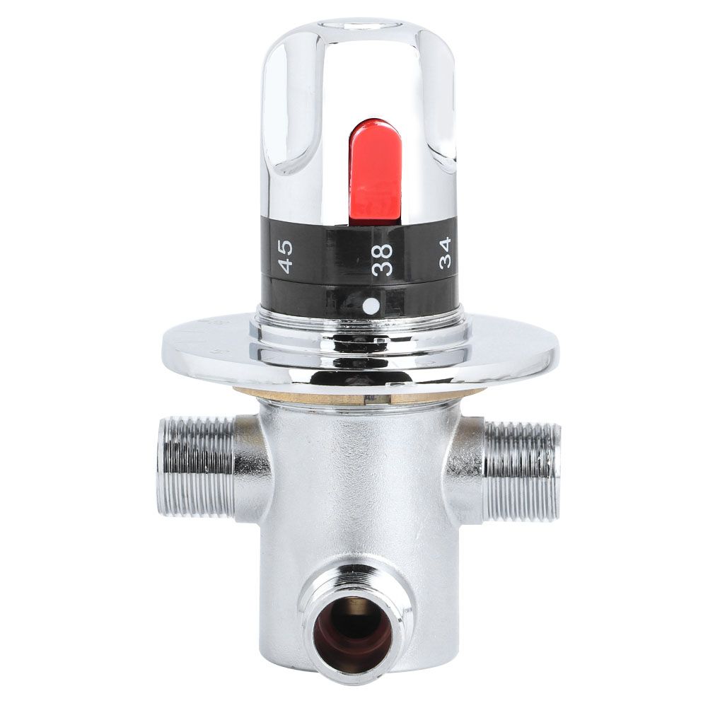 1pc Brass Thermostatic Hot/Cold Water Mixing Temperature Control Valve for view 2