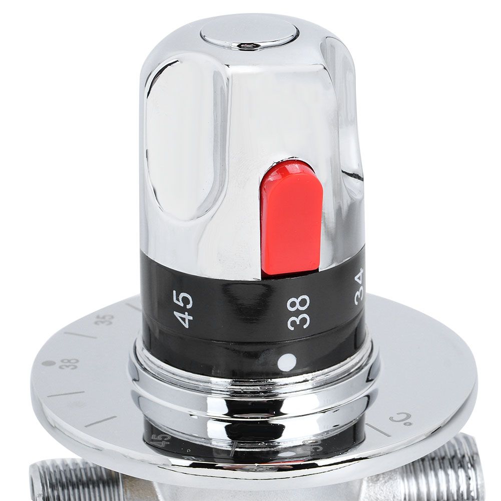 1pc Brass Thermostatic Hot/Cold Water Mixing Temperature Control Valve for view 9