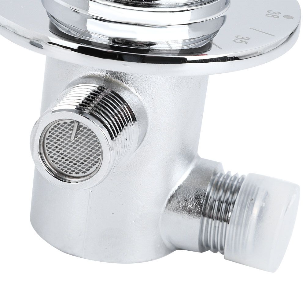 1pc Brass Thermostatic Hot/Cold Water Mixing Temperature Control Valve for view 10