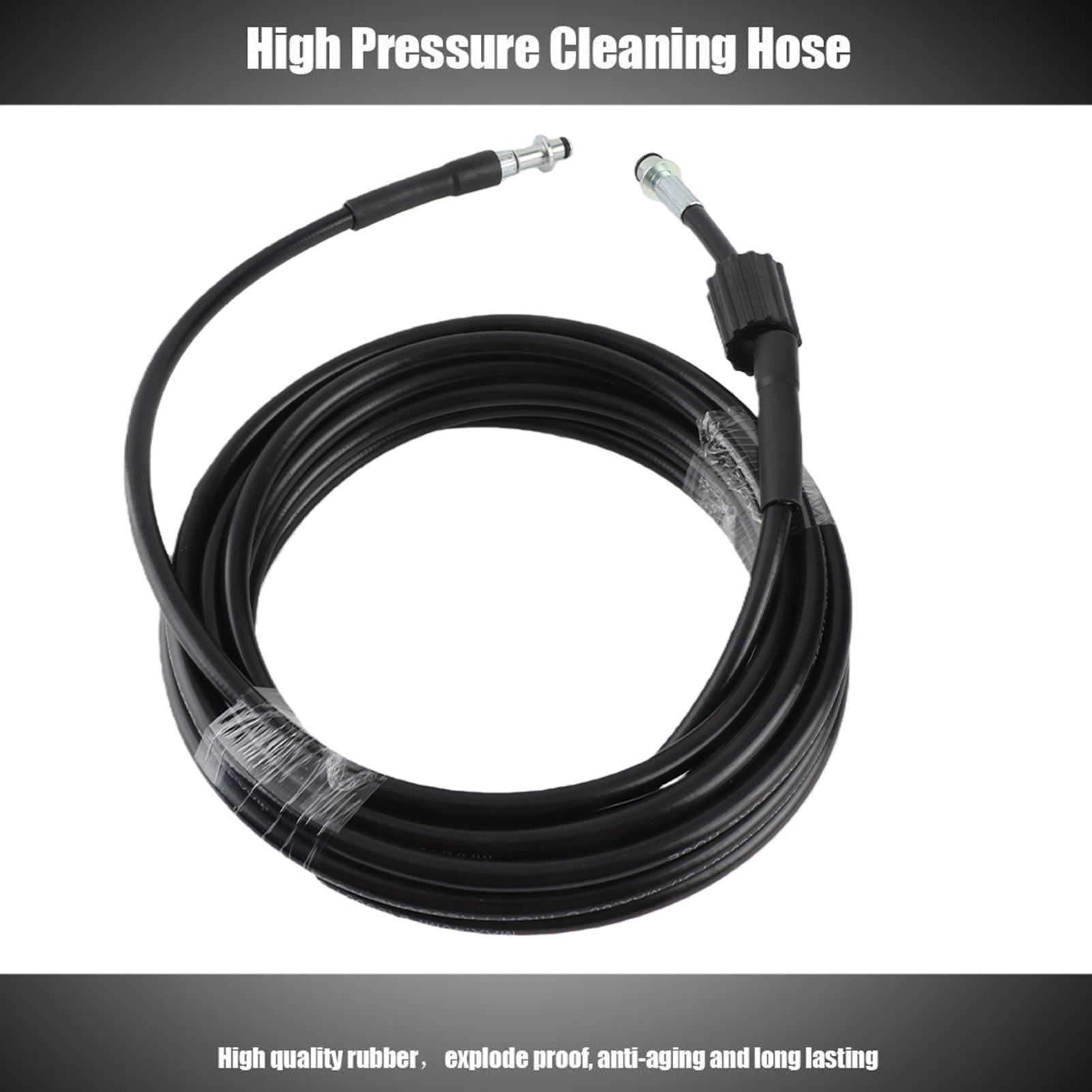 8M 5800PSI High Pressure Cleaning Cleaner Car Washing Replacement Hose Black Color view 3