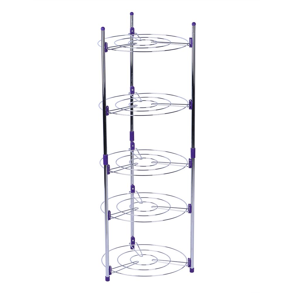 5 Tiers Home Kitchen Pans Pots Storage Rack Durable Metal Wire Shelving Organizer view 2
