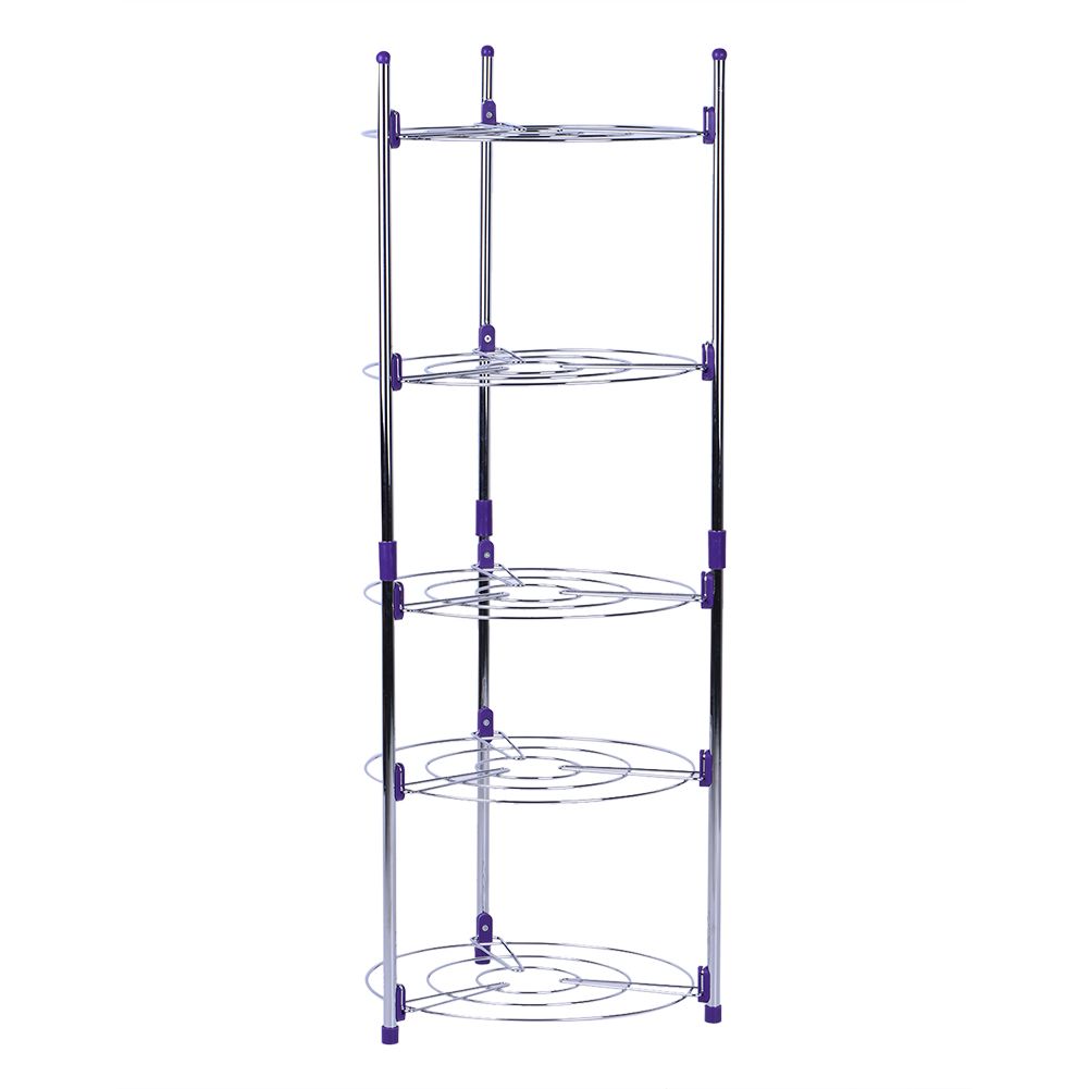 5 Tiers Home Kitchen Pans Pots Storage Rack Durable Metal Wire Shelving Organizer view 8